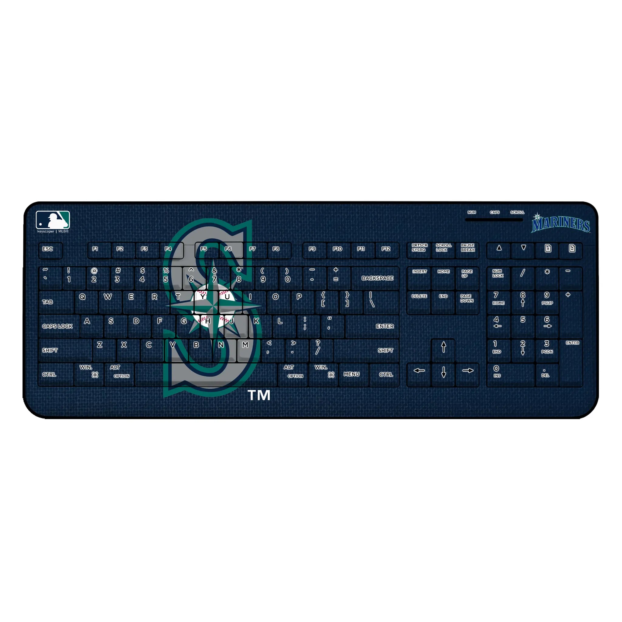 Seattle Mariners Solid Wireless USB Keyboard