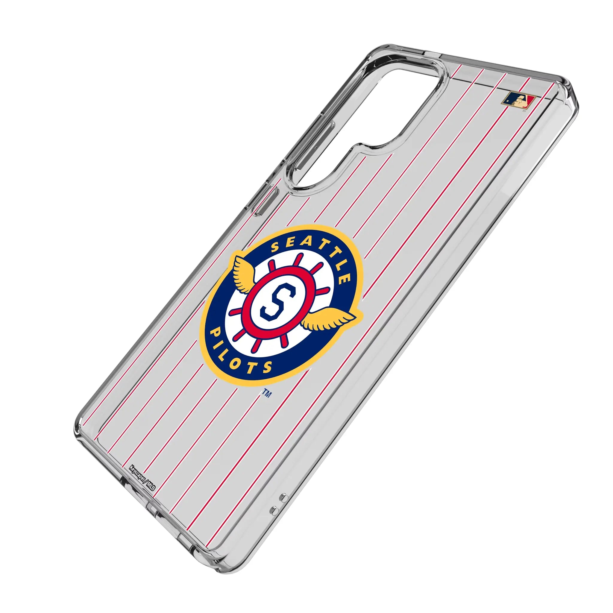 Seattle Pilots 1969 - Cooperstown Collection Pinstripe Clear Phone Case for Samsung Galaxy