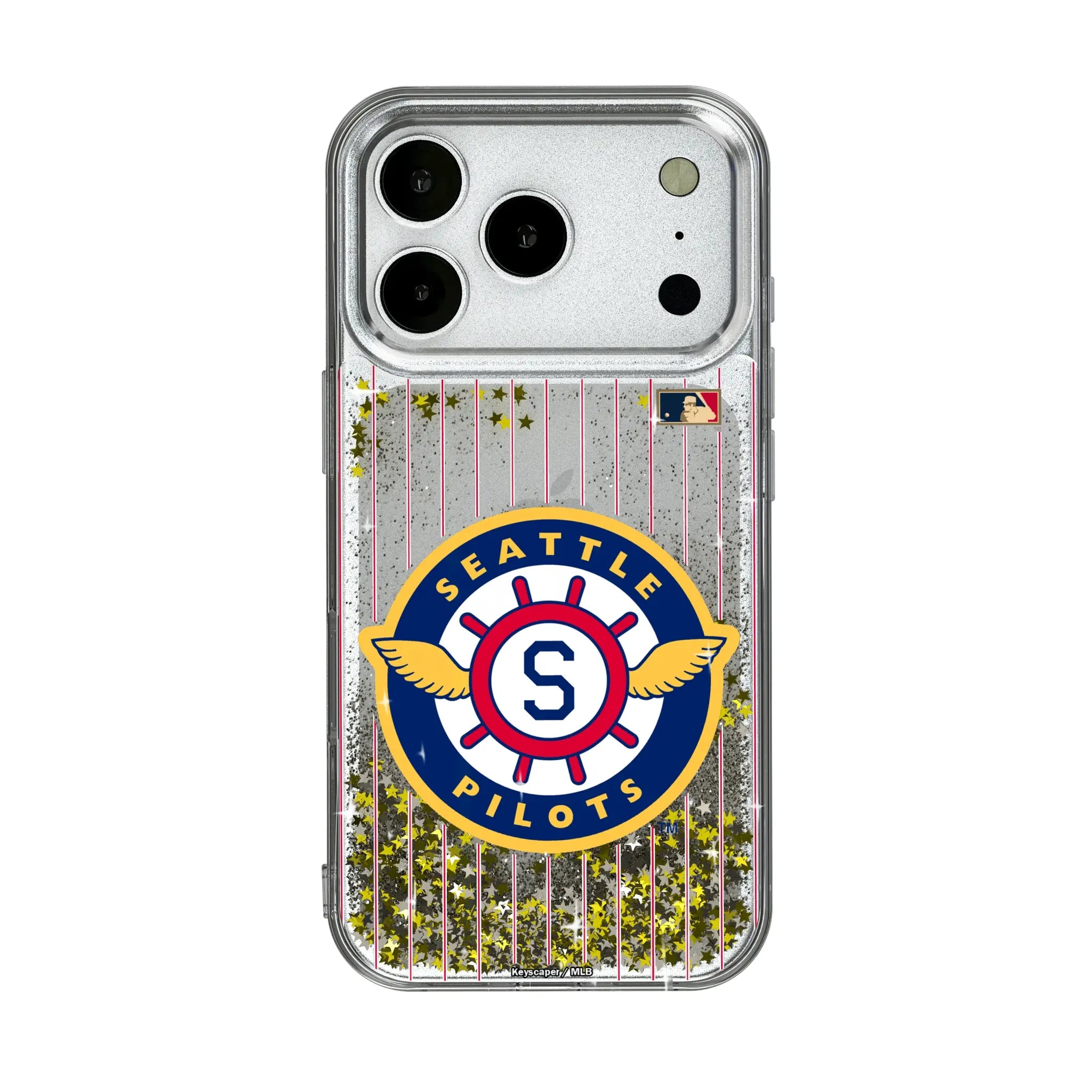 Seattle Pilots 1969 - Cooperstown Collection Pinstripe Glitter Phone Case