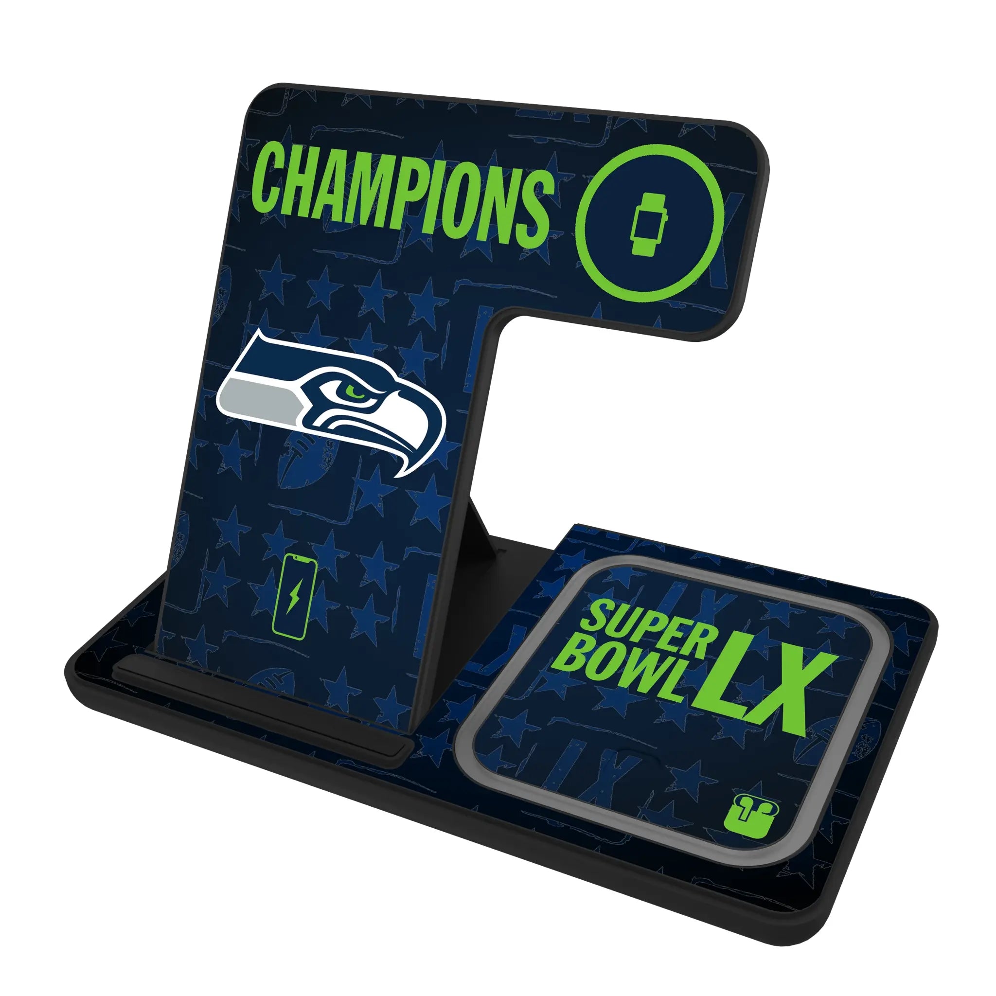 Seattle Seahawks 2026 Super Bowl 3 in 1 Charging Station