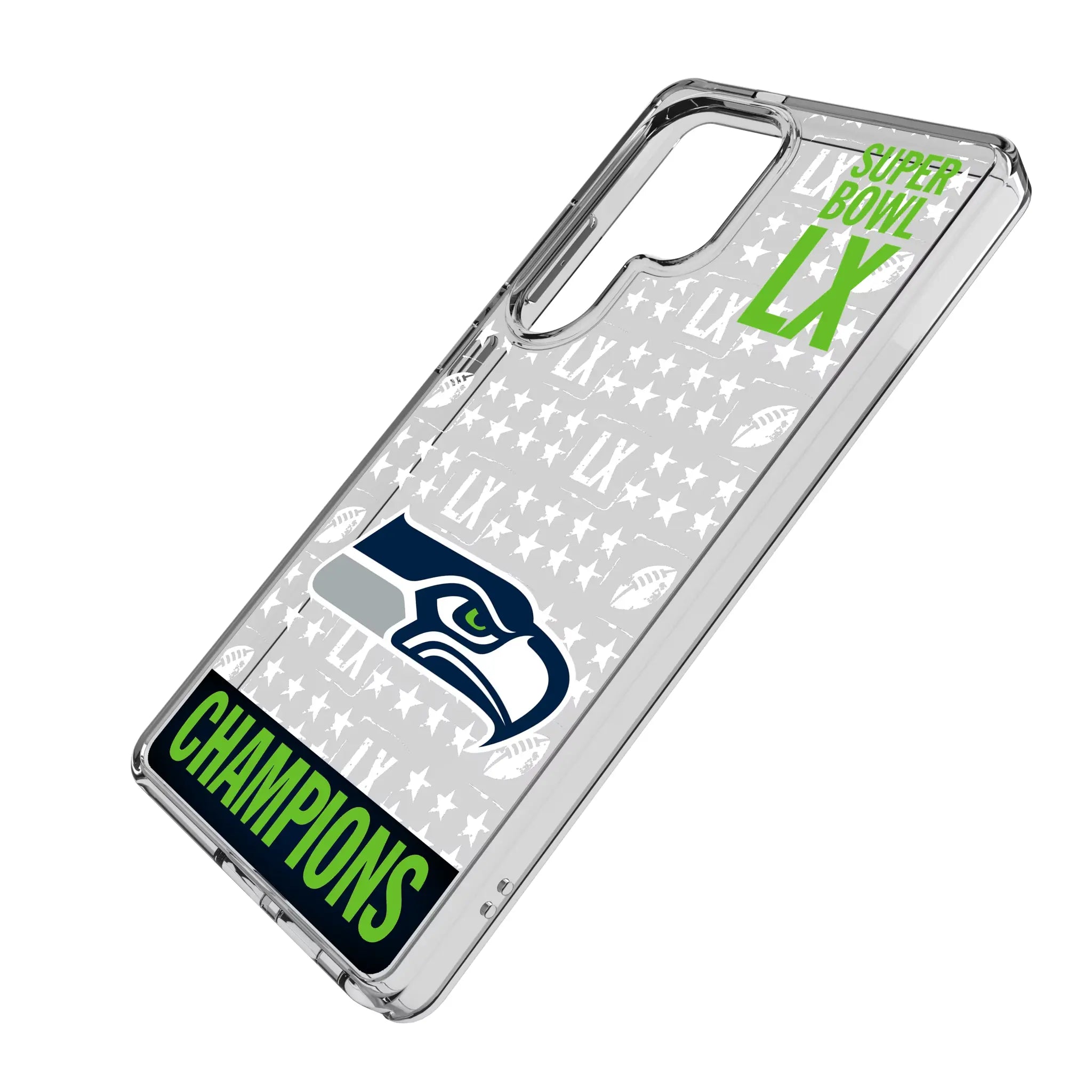 Seattle Seahawks 2026 Super Bowl Clear Phone Case for Samsung Galaxy