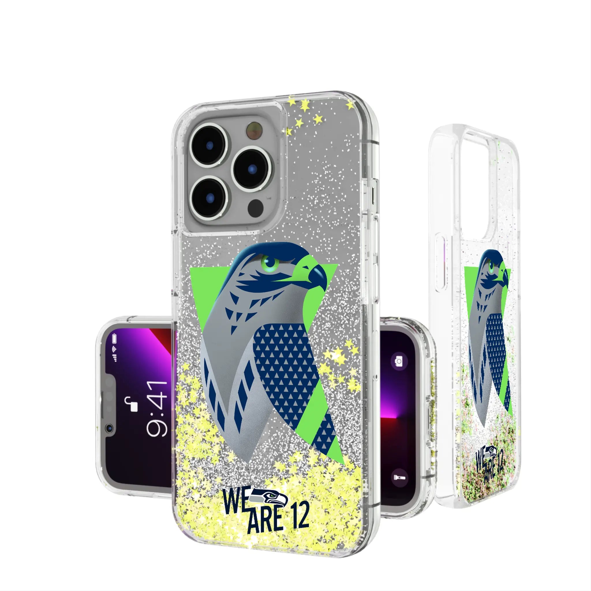 Seattle Seahawks 2024 Illustrated Limited Edition Glitter Phone Case