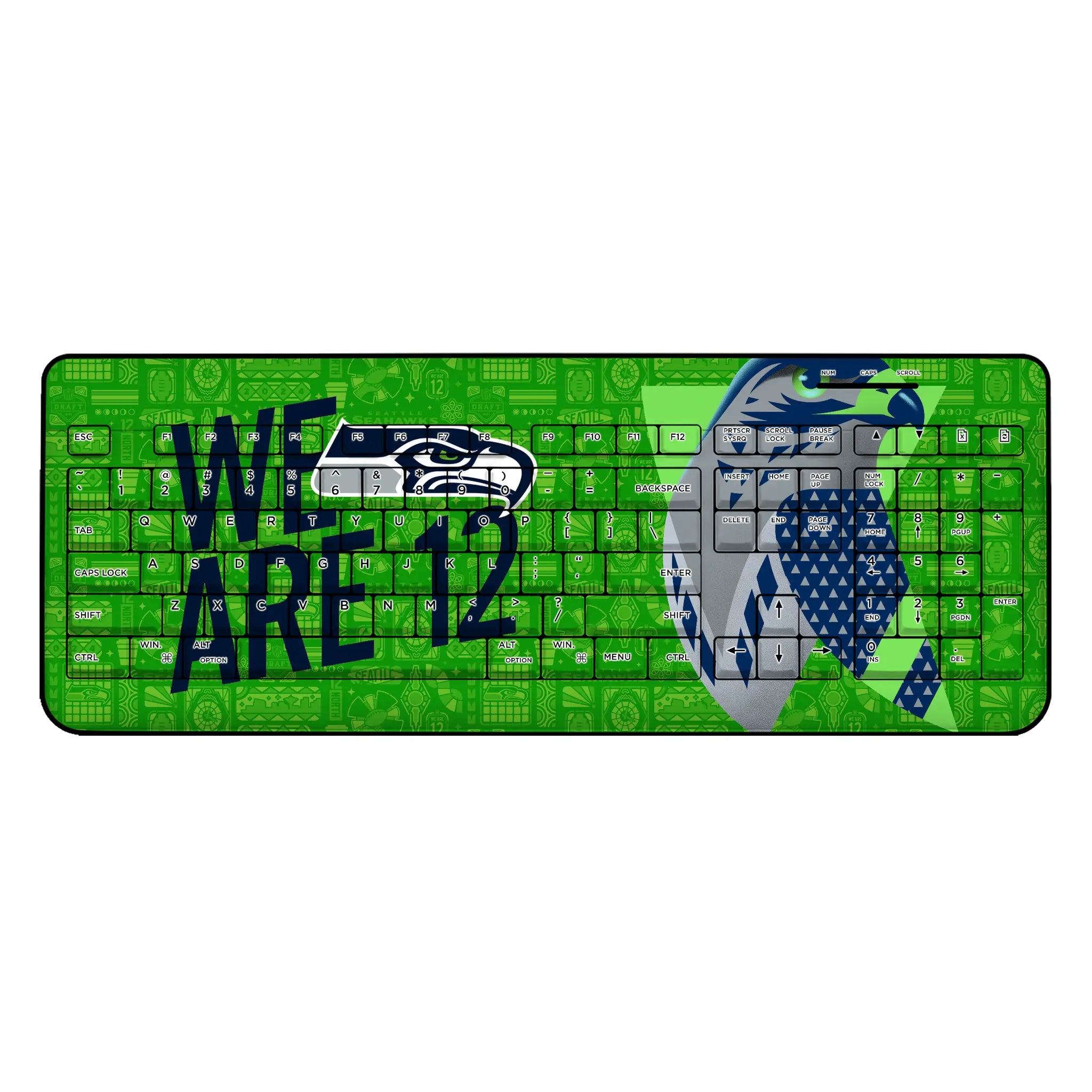 Seattle Seahawks 2024 Illustrated Limited Edition Wireless USB Keyboard