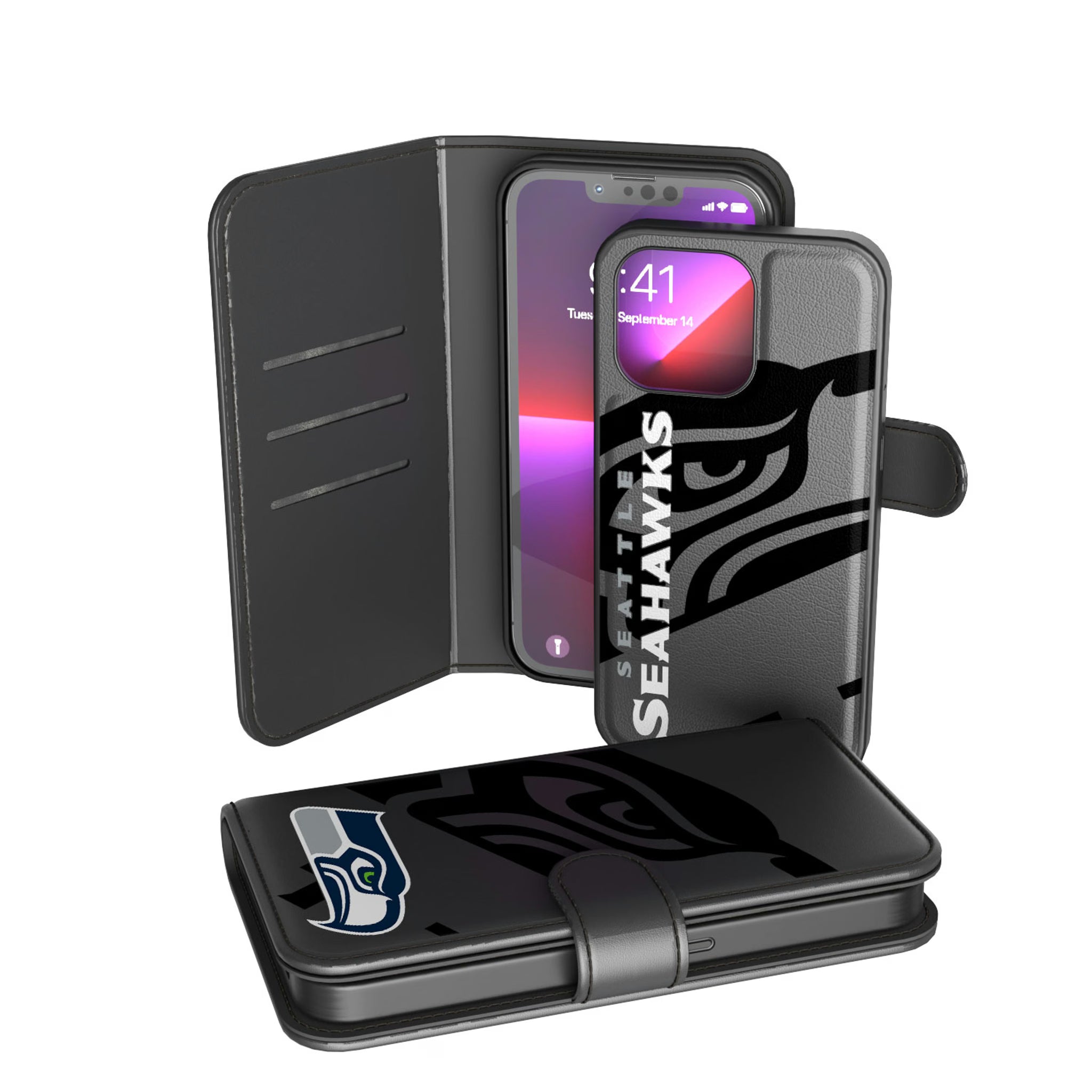 Seattle Seahawks Tilt Wallet Case - Sports Gifts, Sports Memorabilia, Sports Collectibles, Fan Shop