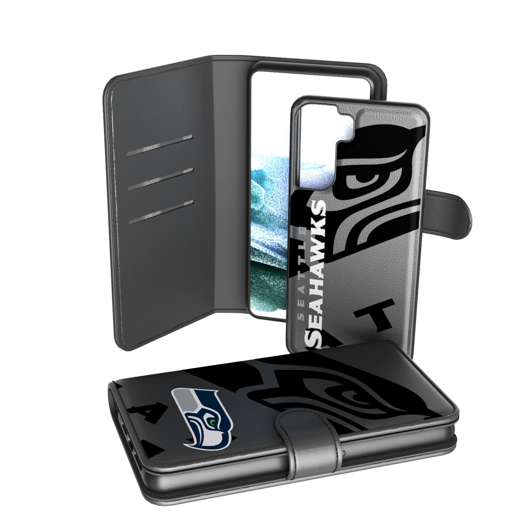 Seattle Seahawks Tilt Wallet Case - Sports Gifts, Sports Memorabilia, Sports Collectibles, Fan Shop