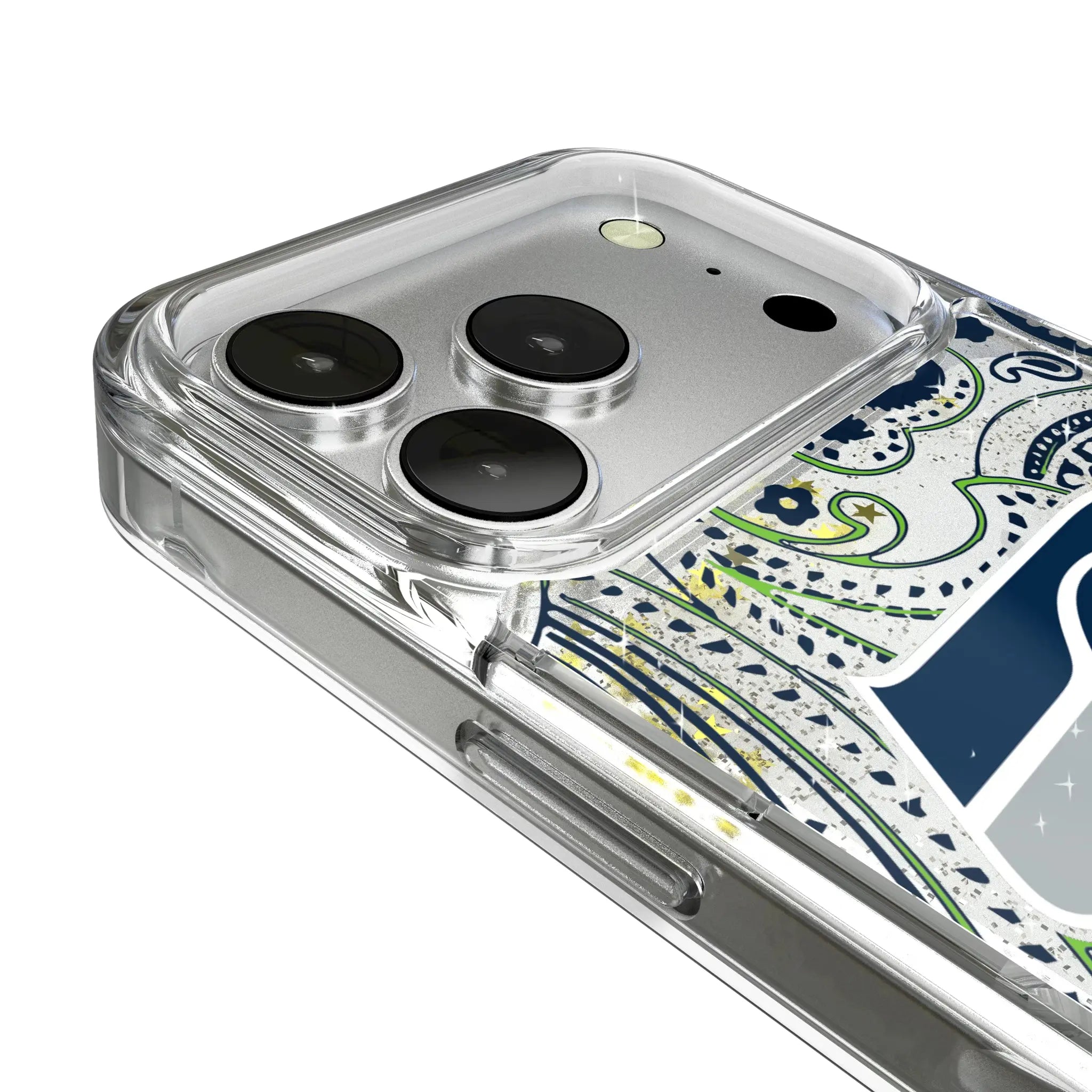 Seattle Seahawks Paisley Glitter Phone Case