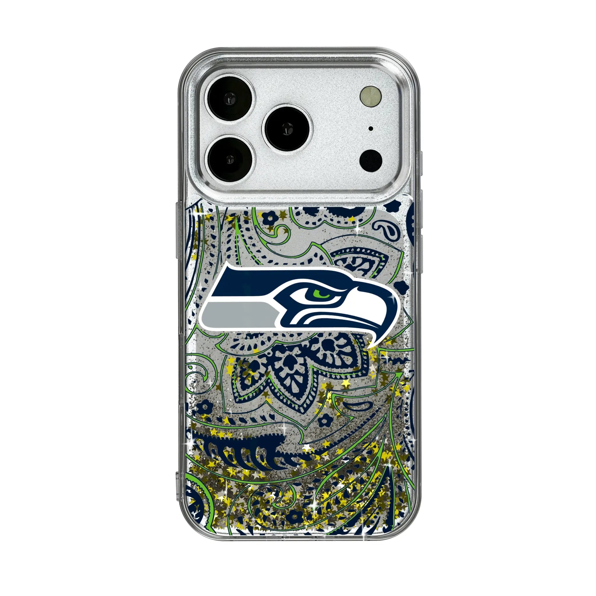Seattle Seahawks Paisley Glitter Phone Case