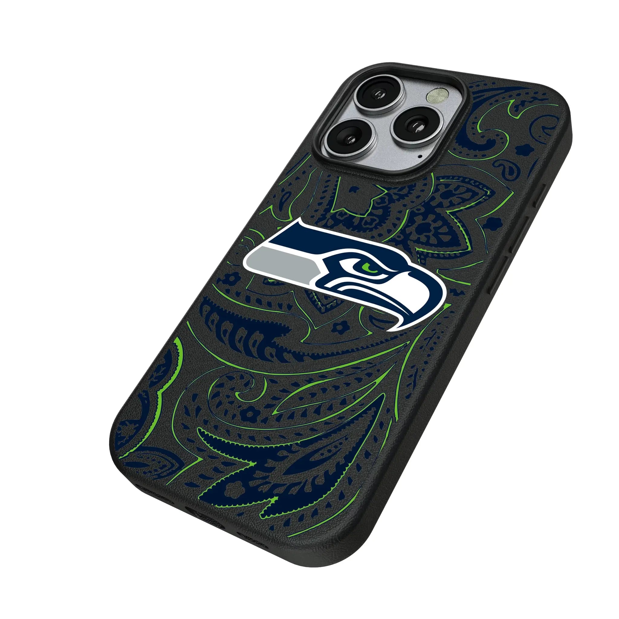 Seattle Seahawks Paisley MagSafe Compatible Phone Case for Apple iPhone