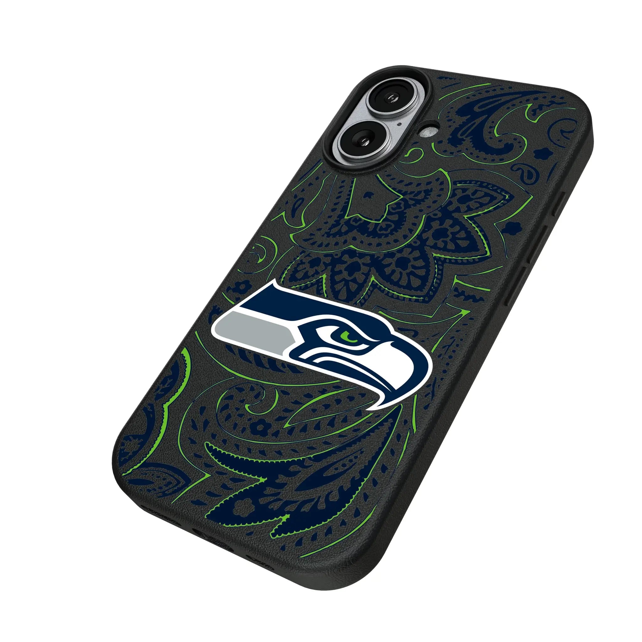 Seattle Seahawks Paisley MagSafe Compatible Phone Case for Apple iPhone
