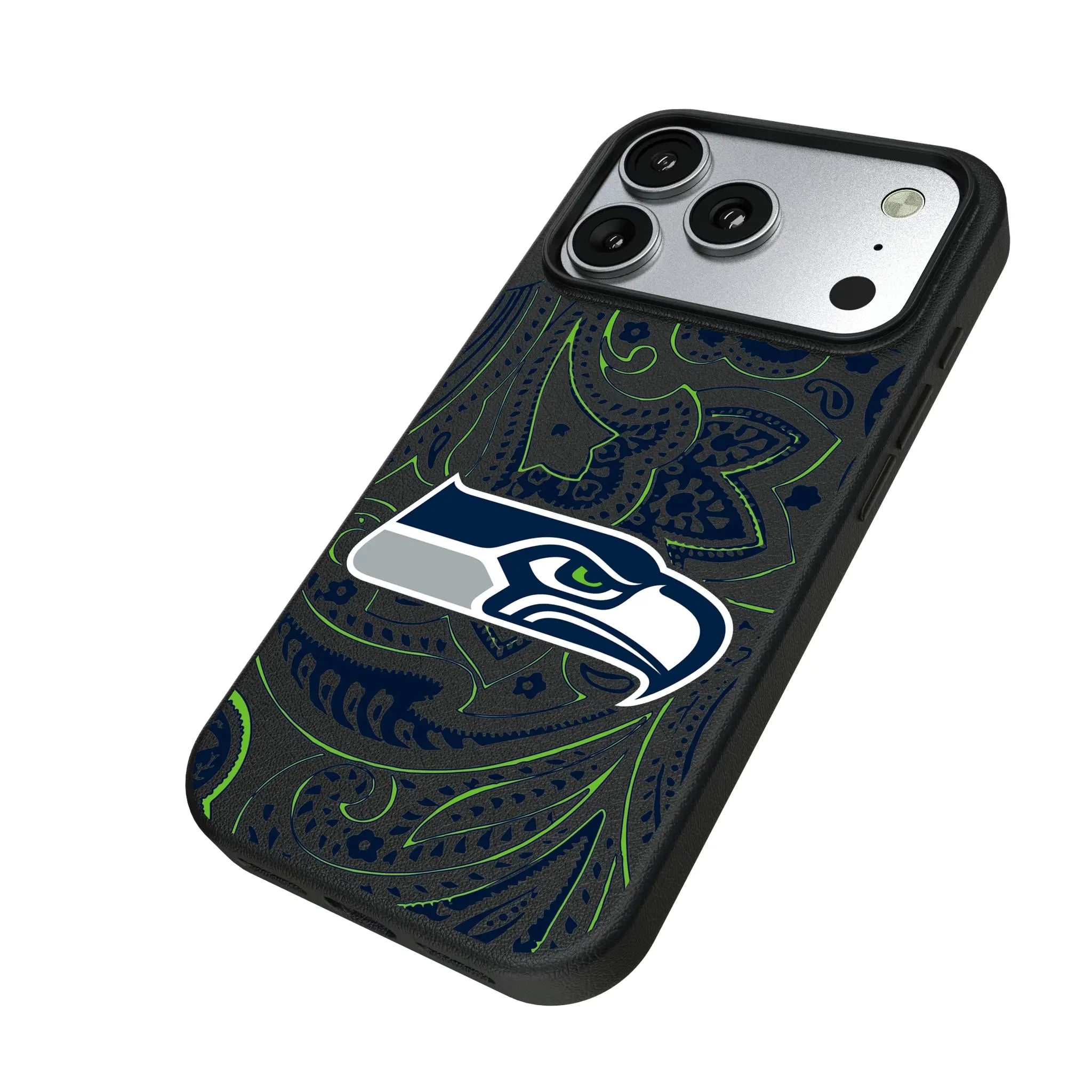 Seattle Seahawks Paisley MagSafe Compatible Phone Case for Apple iPhone