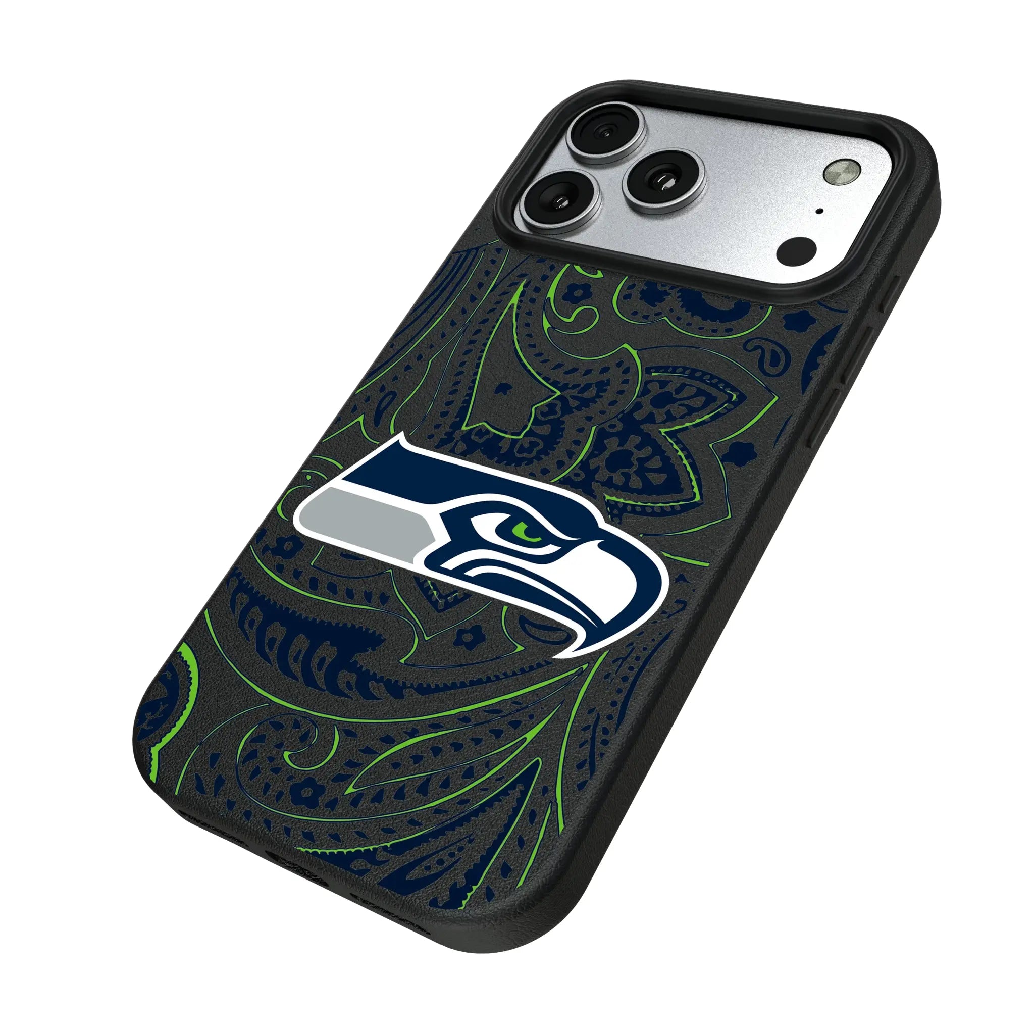 Seattle Seahawks Paisley MagSafe Compatible Phone Case for Apple iPhone
