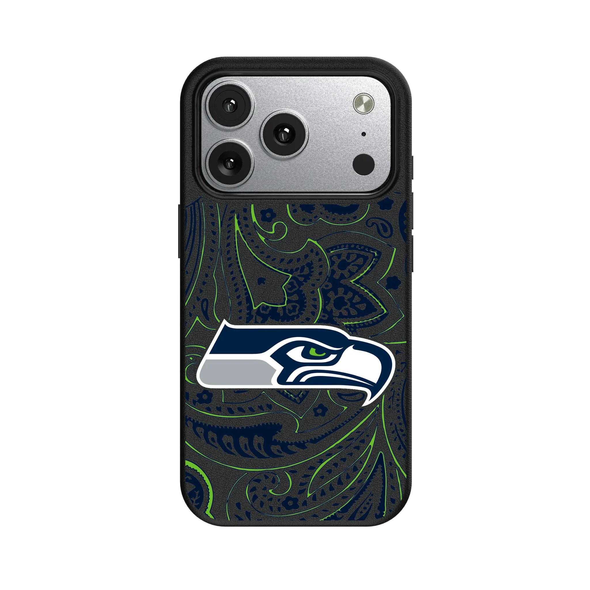 Seattle Seahawks Paisley MagSafe Compatible Phone Case for Apple iPhone