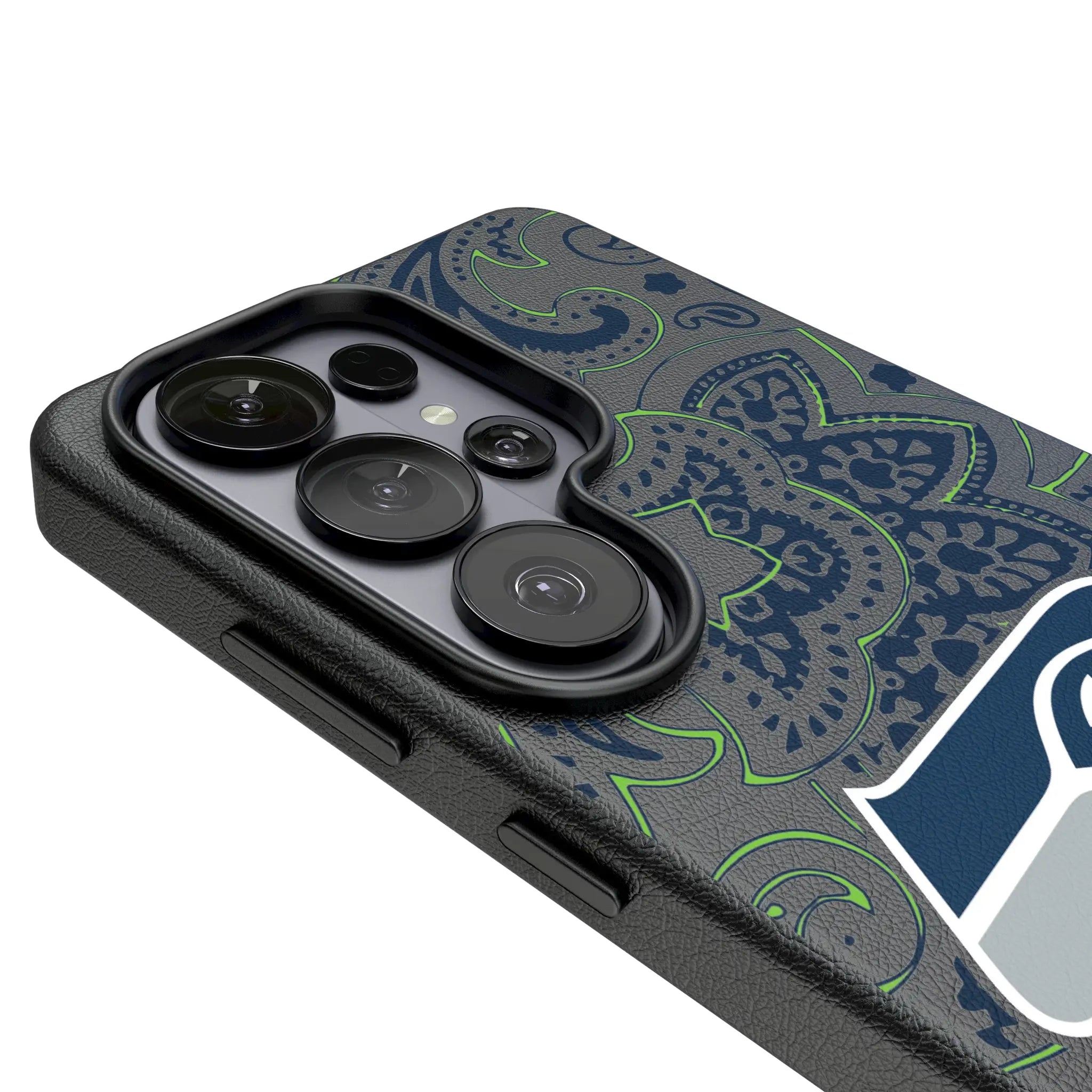 Seattle Seahawks Paisley MagSafe Compatible Phone Case for Samsung Galaxy