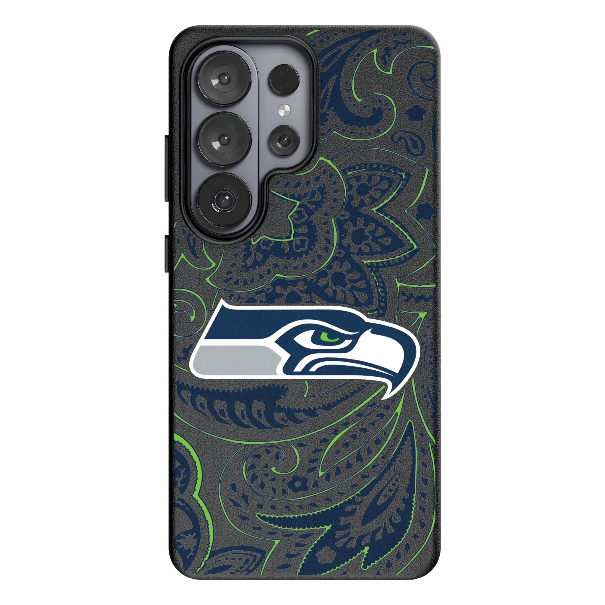 Seattle Seahawks Paisley MagSafe Compatible Phone Case for Samsung Galaxy