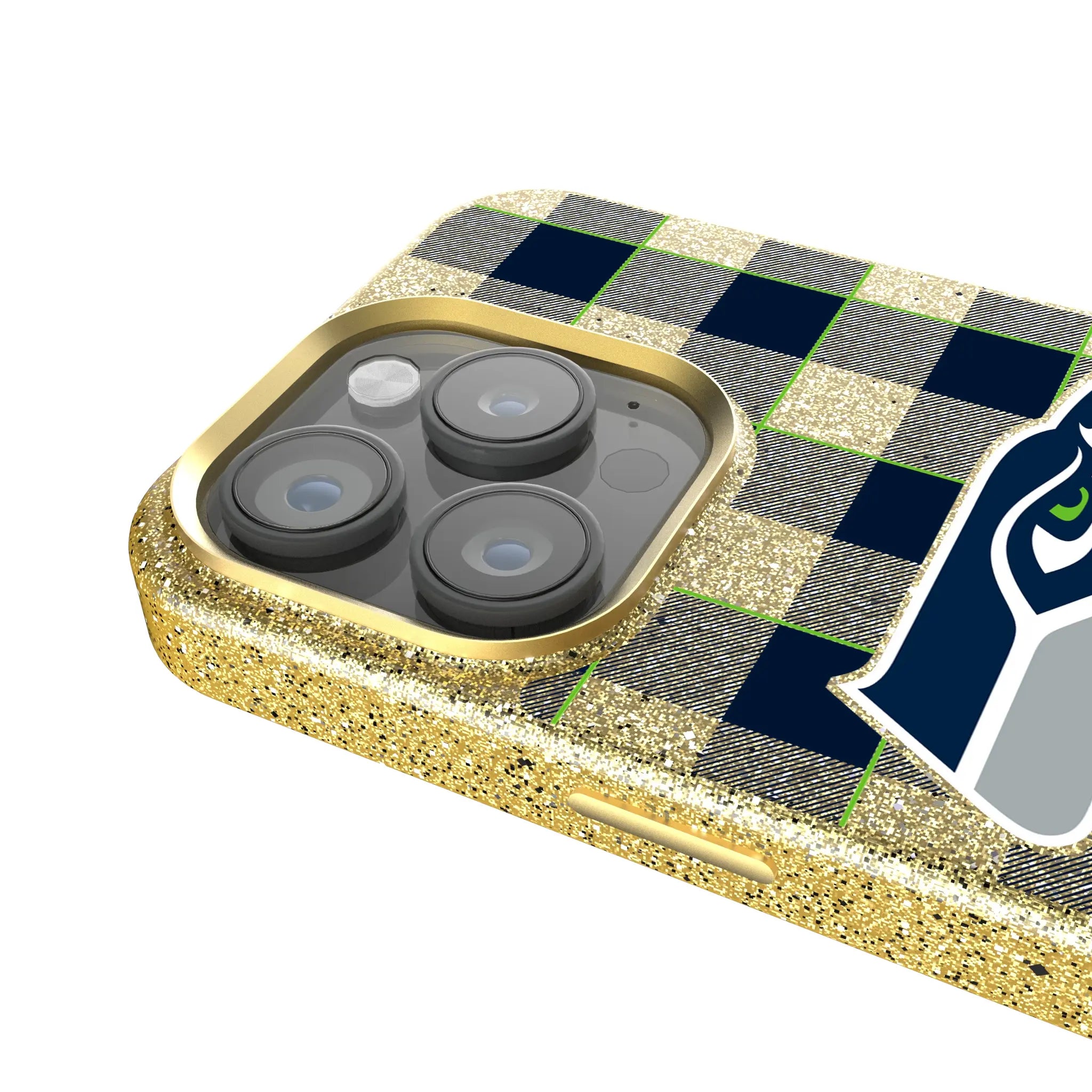 Seattle Seahawks Plaid Bling Phone Case