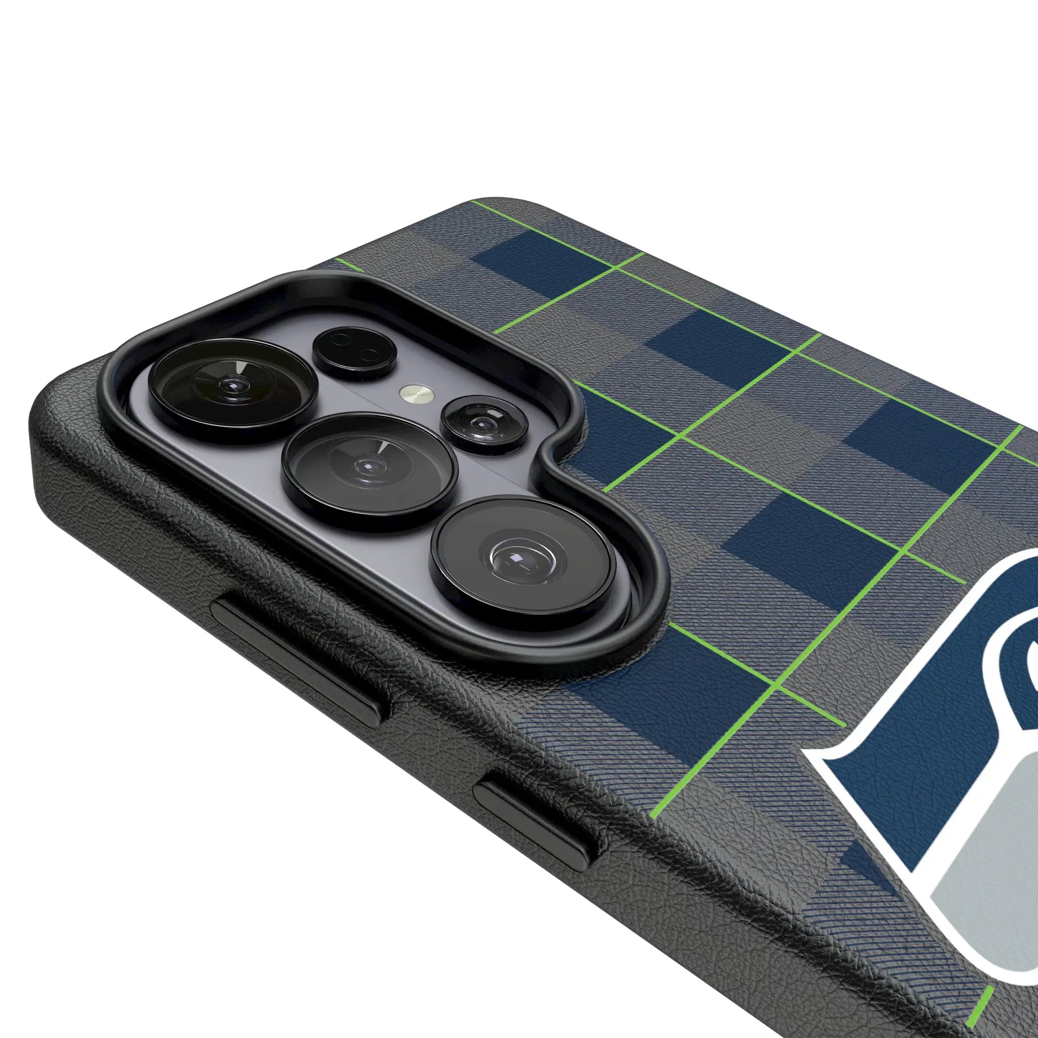 Seattle Seahawks Plaid MagSafe Compatible Phone Case for Samsung Galaxy