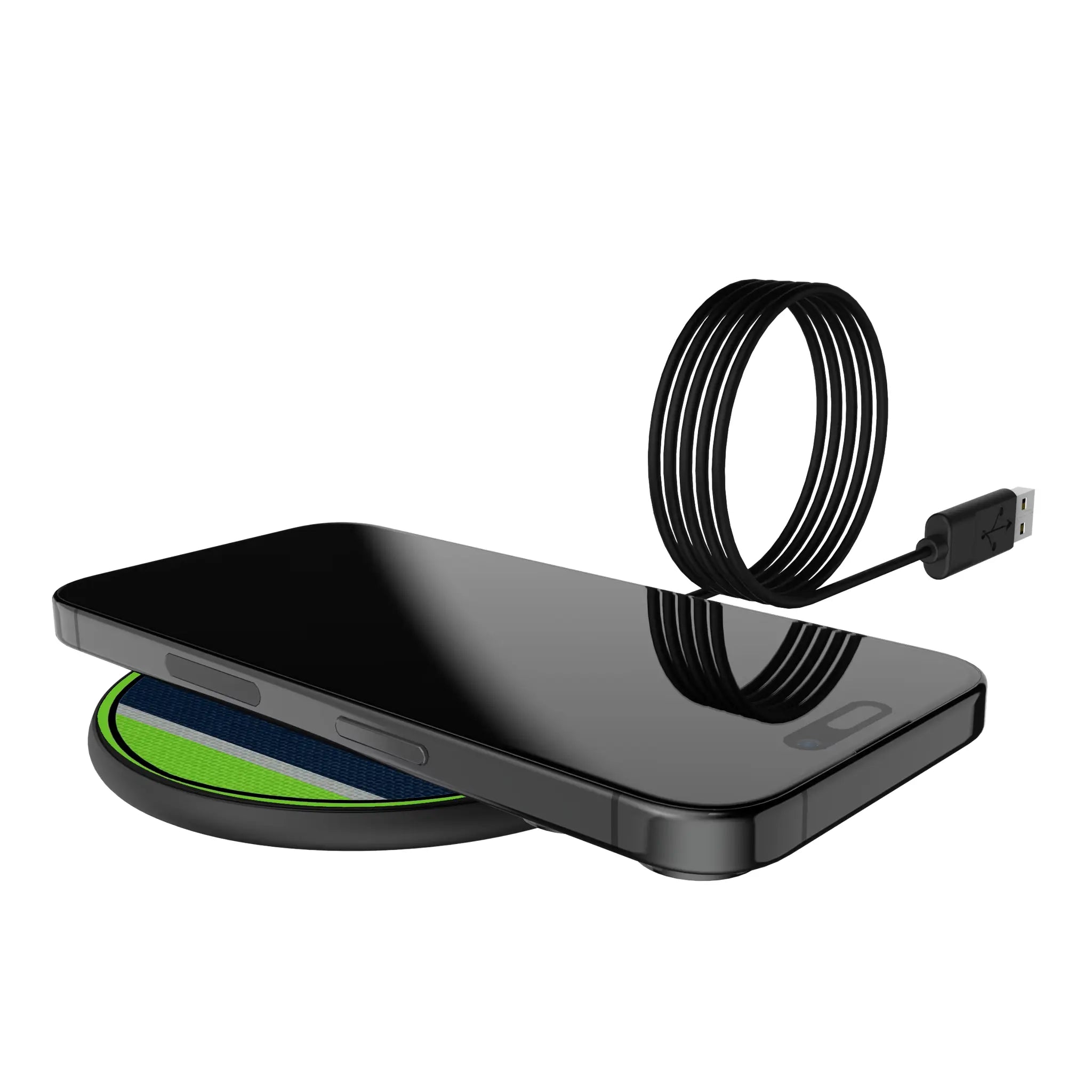 Seattle Seahawks Stripe 15-Watt Wireless Charger