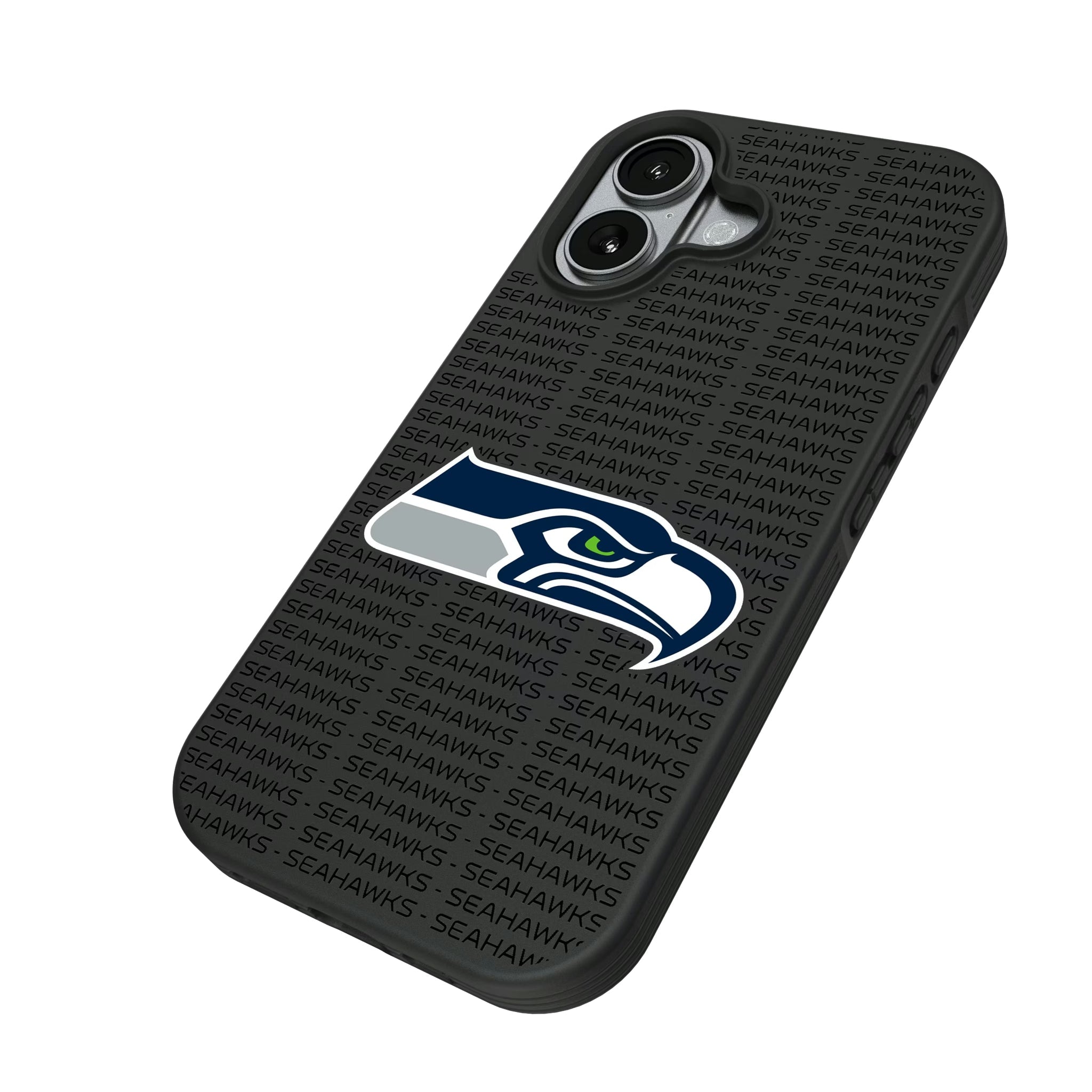 Seattle Seahawks Text Backdrop Bump Phone Case - Sports Gifts, Sports Memorabilia, Sports Collectibles, Fan Shop