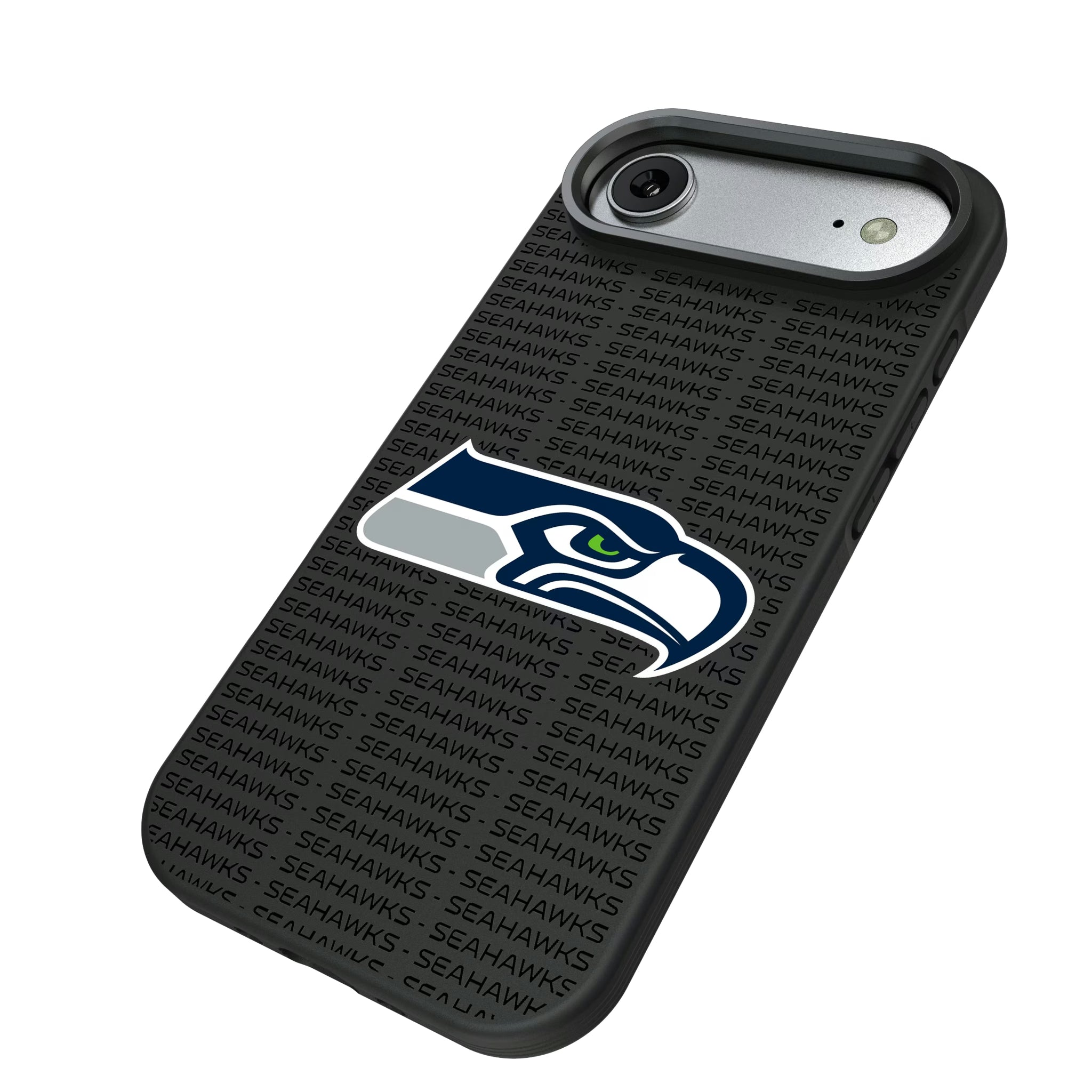 Seattle Seahawks Text Backdrop Bump Phone Case - Sports Gifts, Sports Memorabilia, Sports Collectibles, Fan Shop