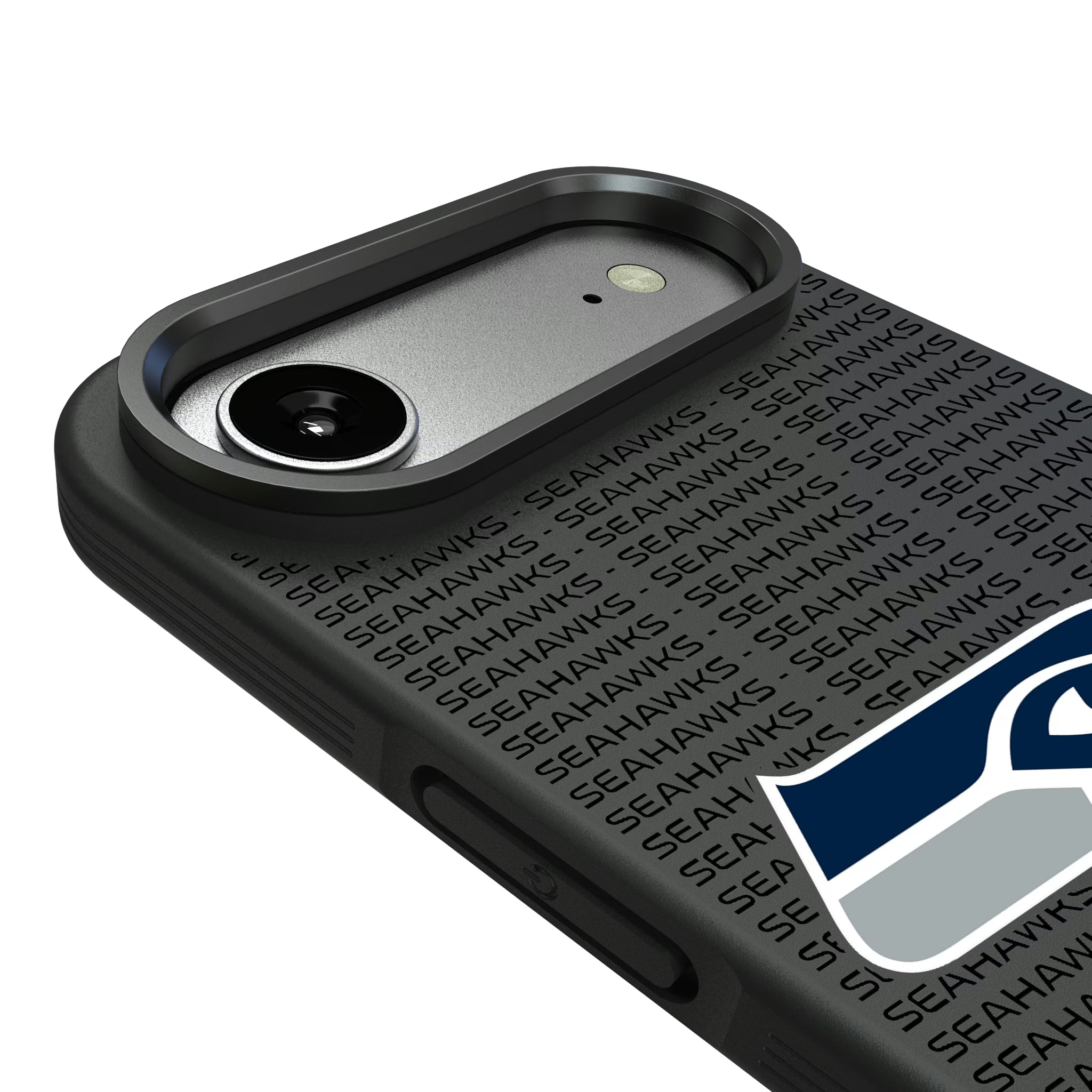 Seattle Seahawks Text Backdrop Bump Phone Case - Sports Gifts, Sports Memorabilia, Sports Collectibles, Fan Shop