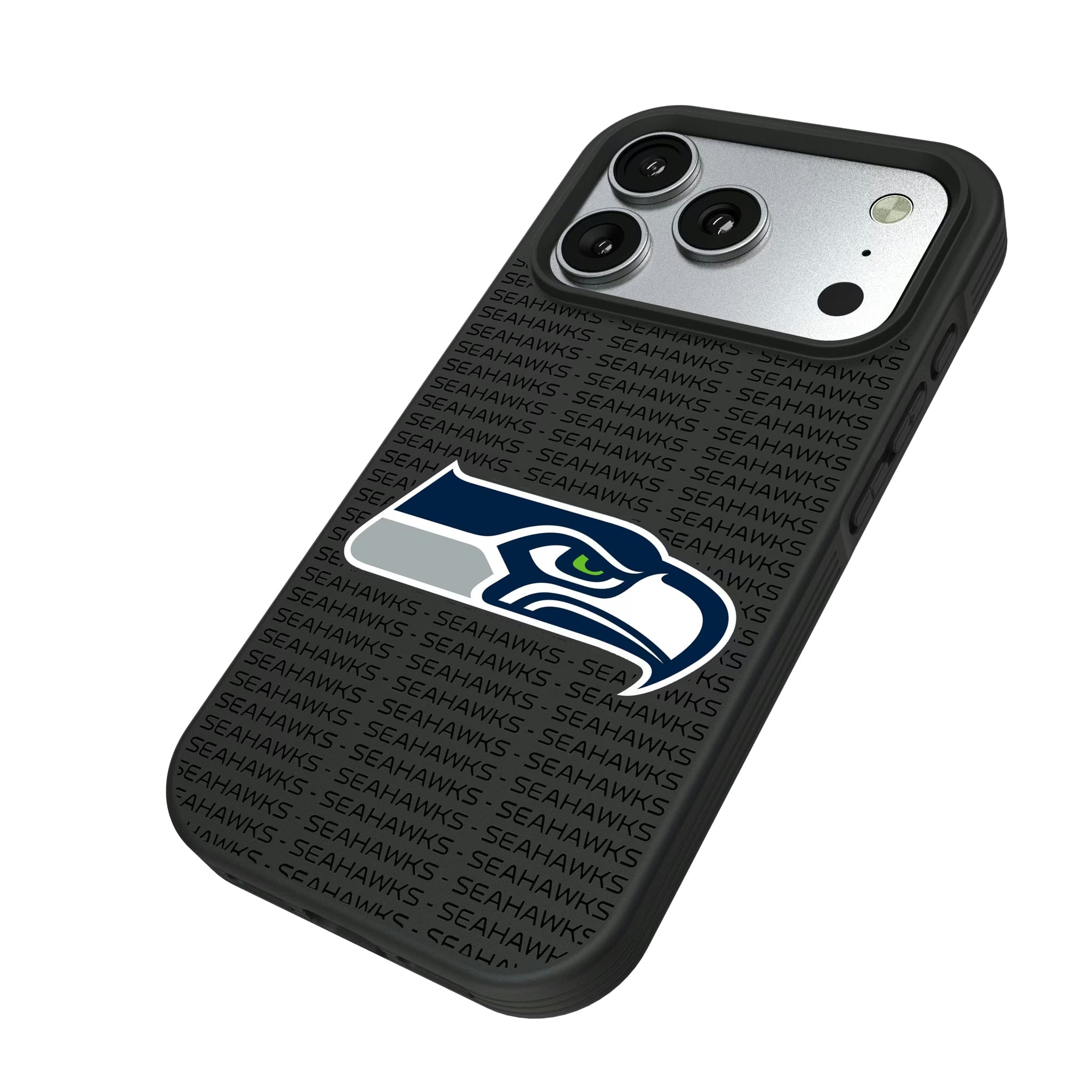Seattle Seahawks Text Backdrop Bump Phone Case - Sports Gifts, Sports Memorabilia, Sports Collectibles, Fan Shop