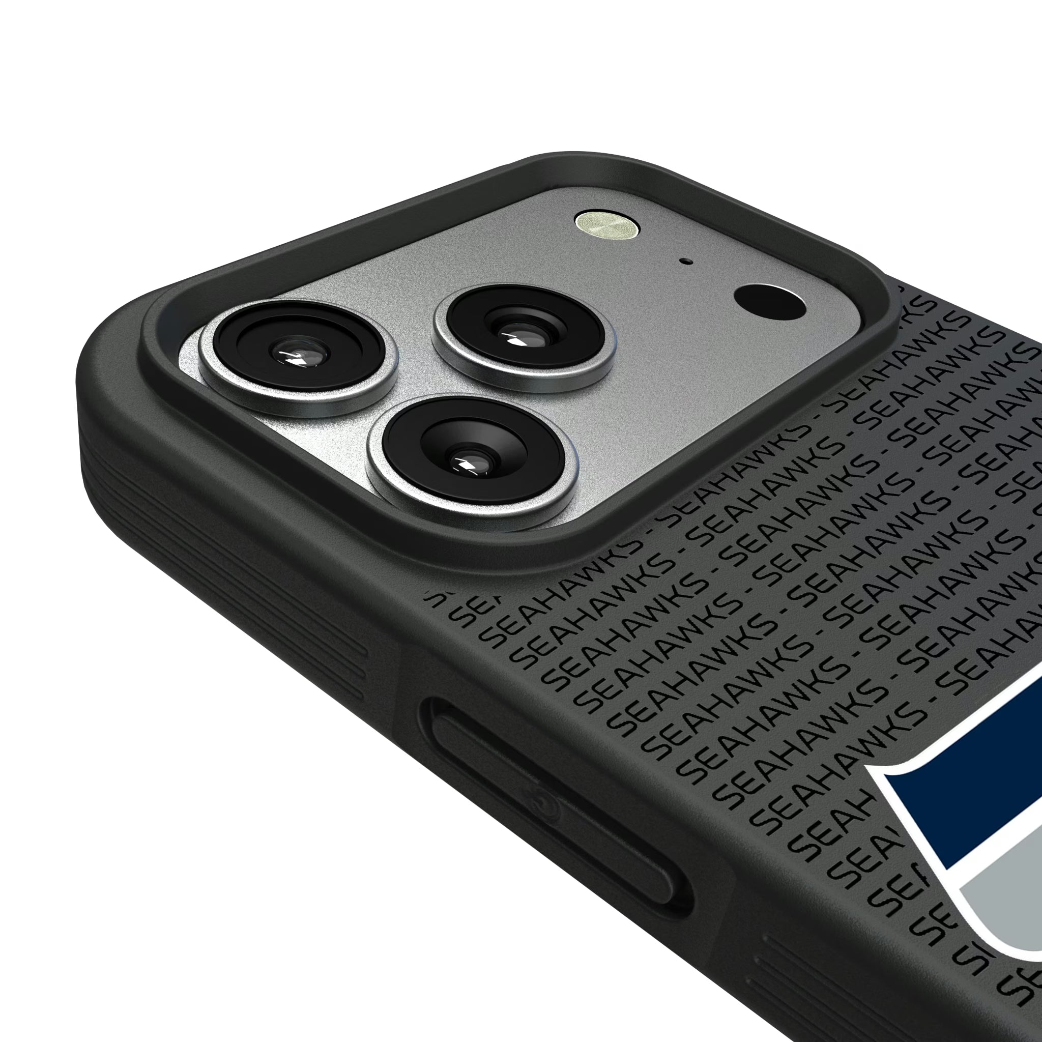 Seattle Seahawks Text Backdrop Bump Phone Case - Sports Gifts, Sports Memorabilia, Sports Collectibles, Fan Shop