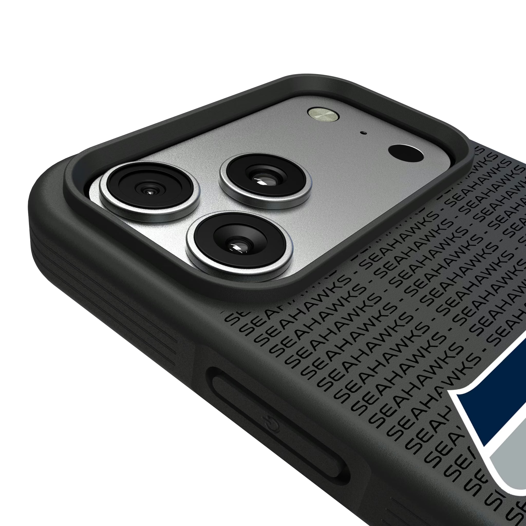 Seattle Seahawks Text Backdrop Bump Phone Case - Sports Gifts, Sports Memorabilia, Sports Collectibles, Fan Shop
