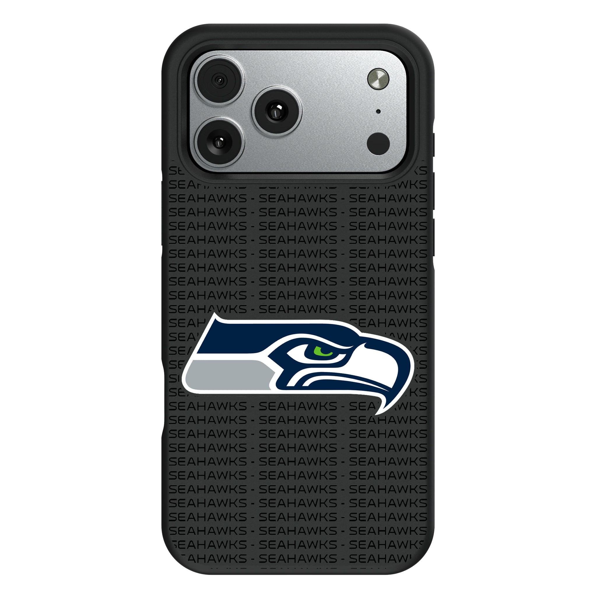 Seattle Seahawks Text Backdrop Bump Phone Case - Sports Gifts, Sports Memorabilia, Sports Collectibles, Fan Shop