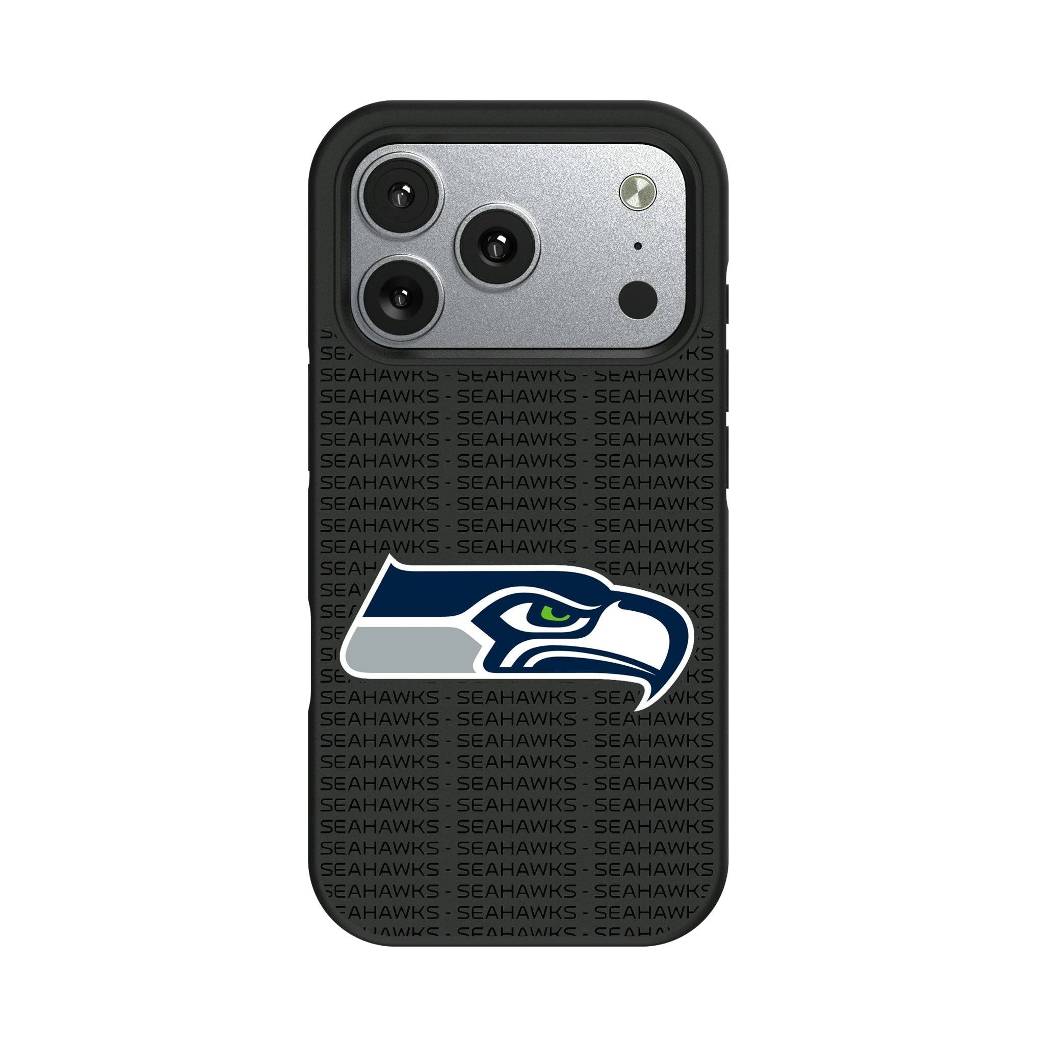 Seattle Seahawks Text Backdrop Bump Phone Case - Sports Gifts, Sports Memorabilia, Sports Collectibles, Fan Shop