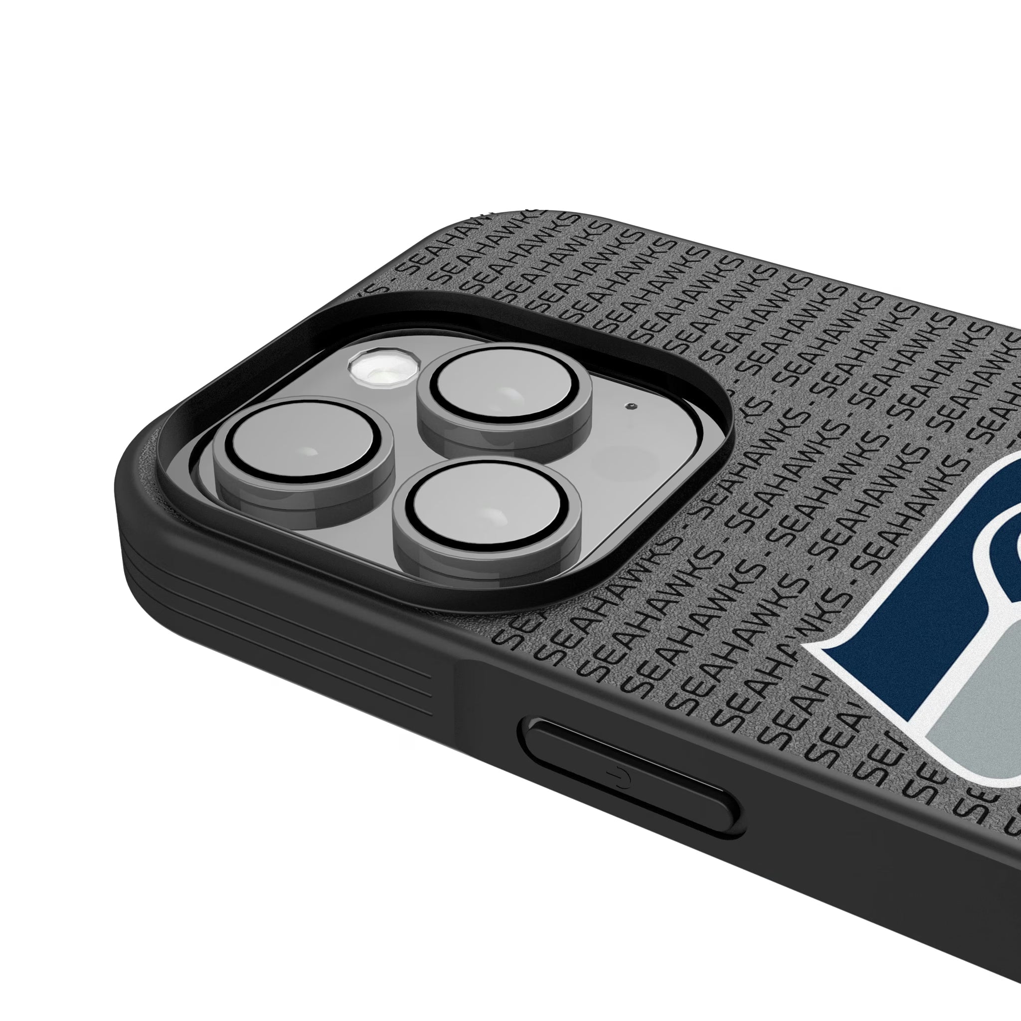 Seattle Seahawks Text Backdrop Bump Phone Case - Sports Gifts, Sports Memorabilia, Sports Collectibles, Fan Shop