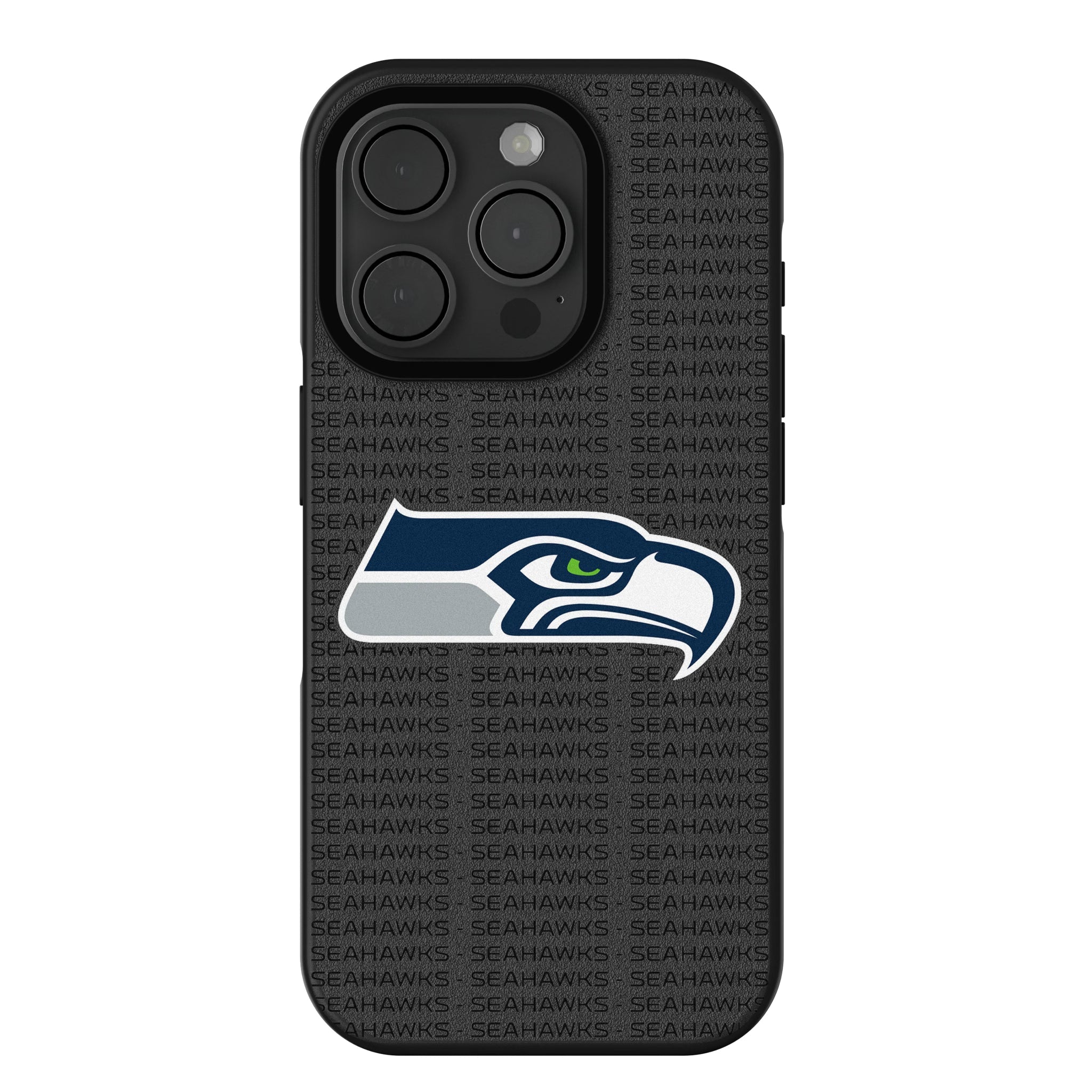 Seattle Seahawks Text Backdrop Bump Phone Case - Sports Gifts, Sports Memorabilia, Sports Collectibles, Fan Shop