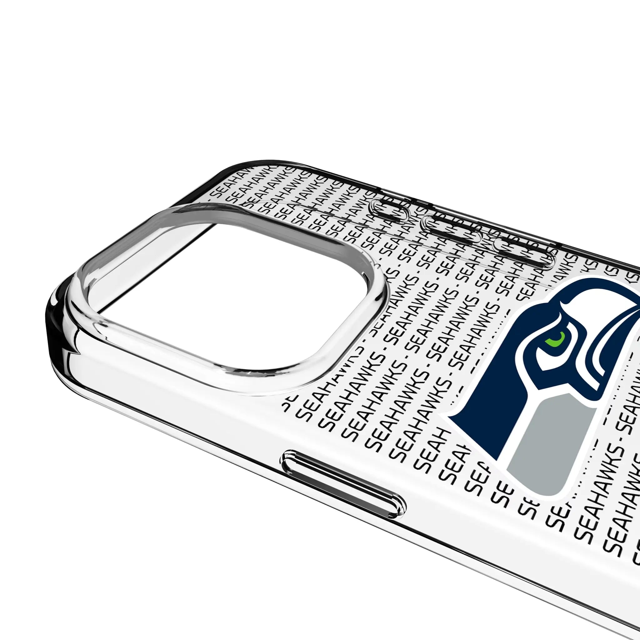 Seattle Seahawks Text Backdrop Clear Phone Case for Apple iPhone
