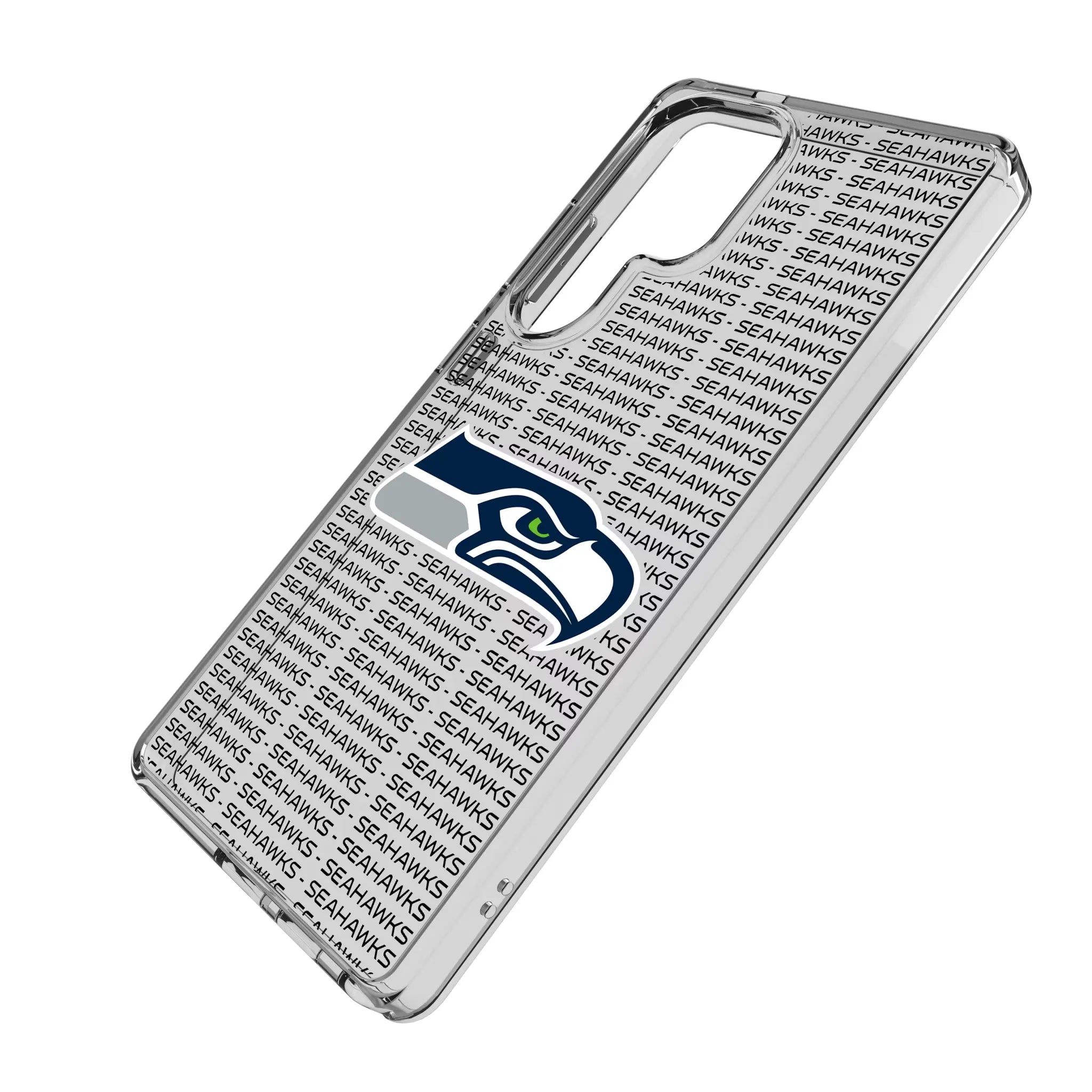Seattle Seahawks Text Backdrop Clear Phone Case for Samsung Galaxy