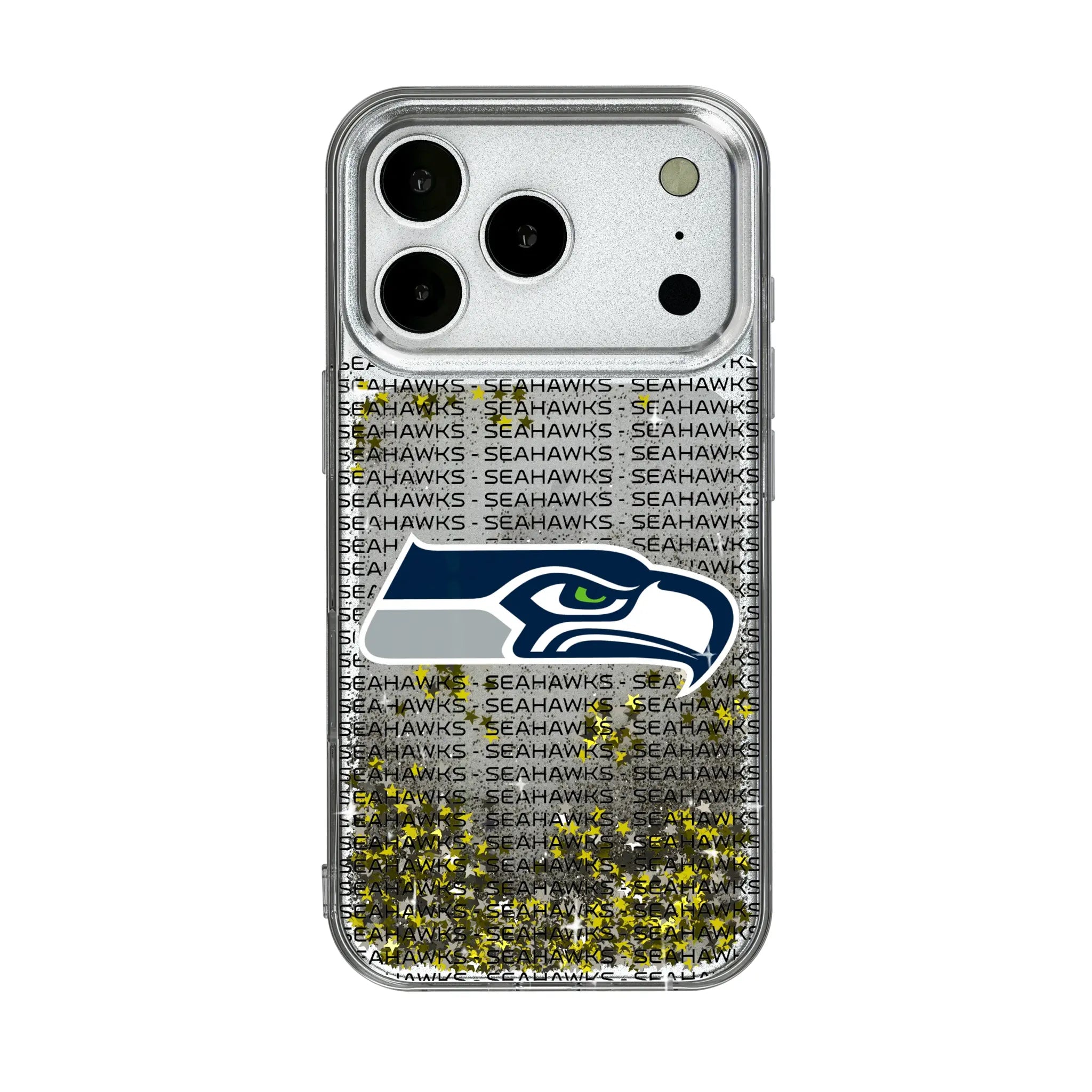 Seattle Seahawks Text Backdrop Glitter Phone Case