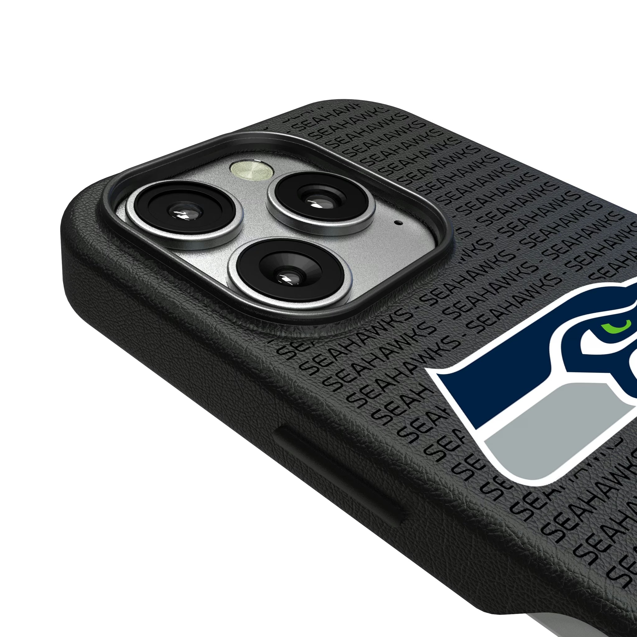 Seattle Seahawks Text Backdrop MagSafe Compatible Phone Case for Apple iPhone - Sports Gifts, Sports Memorabilia, Sports Collectibles, Fan Shop
