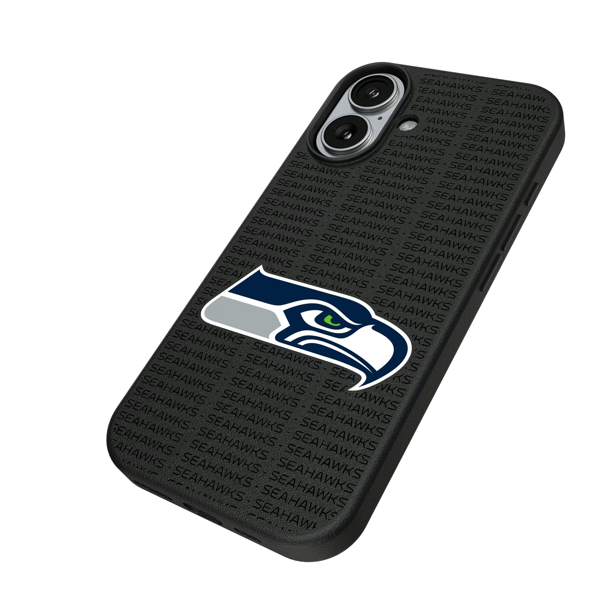 Seattle Seahawks Text Backdrop MagSafe Compatible Phone Case for Apple iPhone - Sports Gifts, Sports Memorabilia, Sports Collectibles, Fan Shop