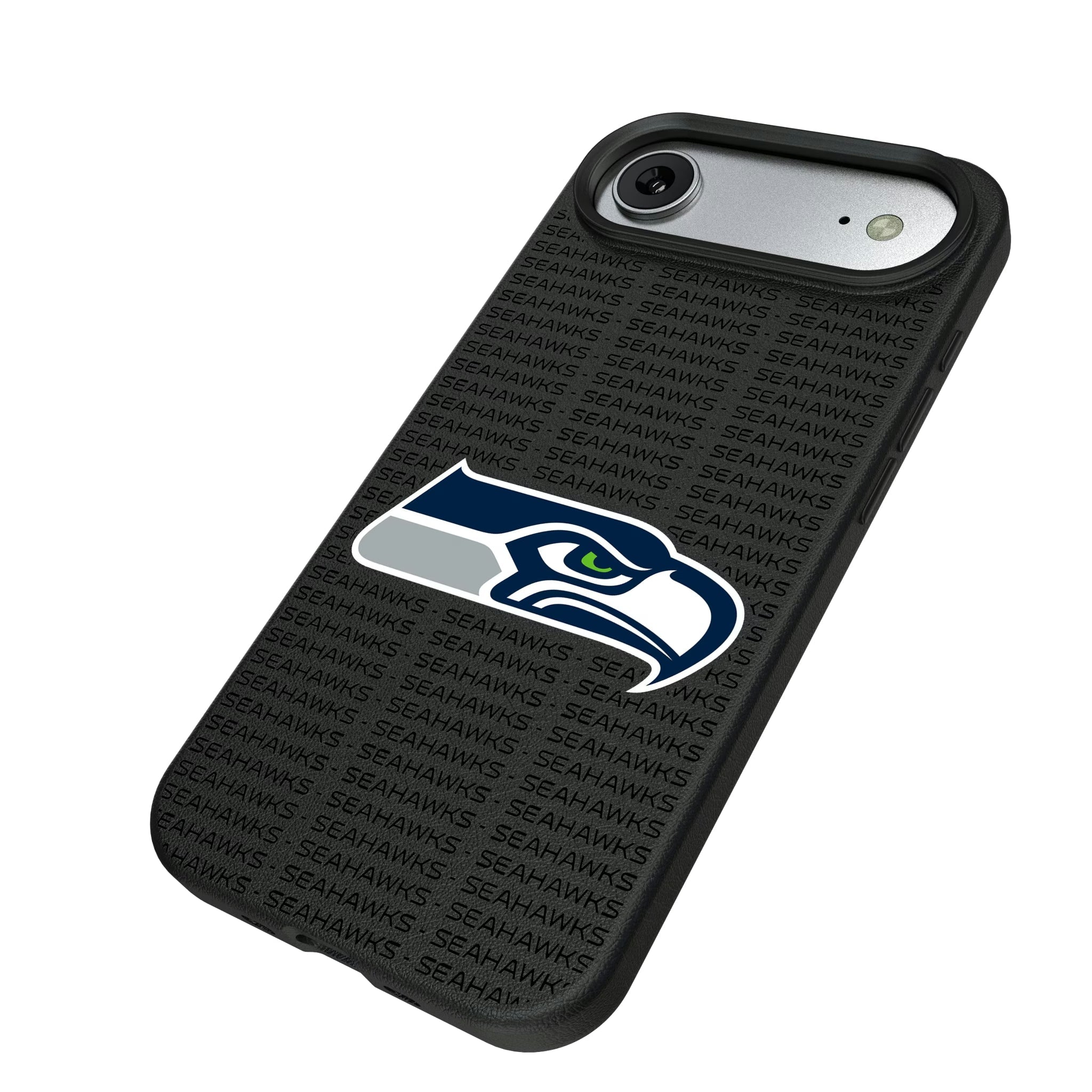 Seattle Seahawks Text Backdrop MagSafe Compatible Phone Case for Apple iPhone - Sports Gifts, Sports Memorabilia, Sports Collectibles, Fan Shop