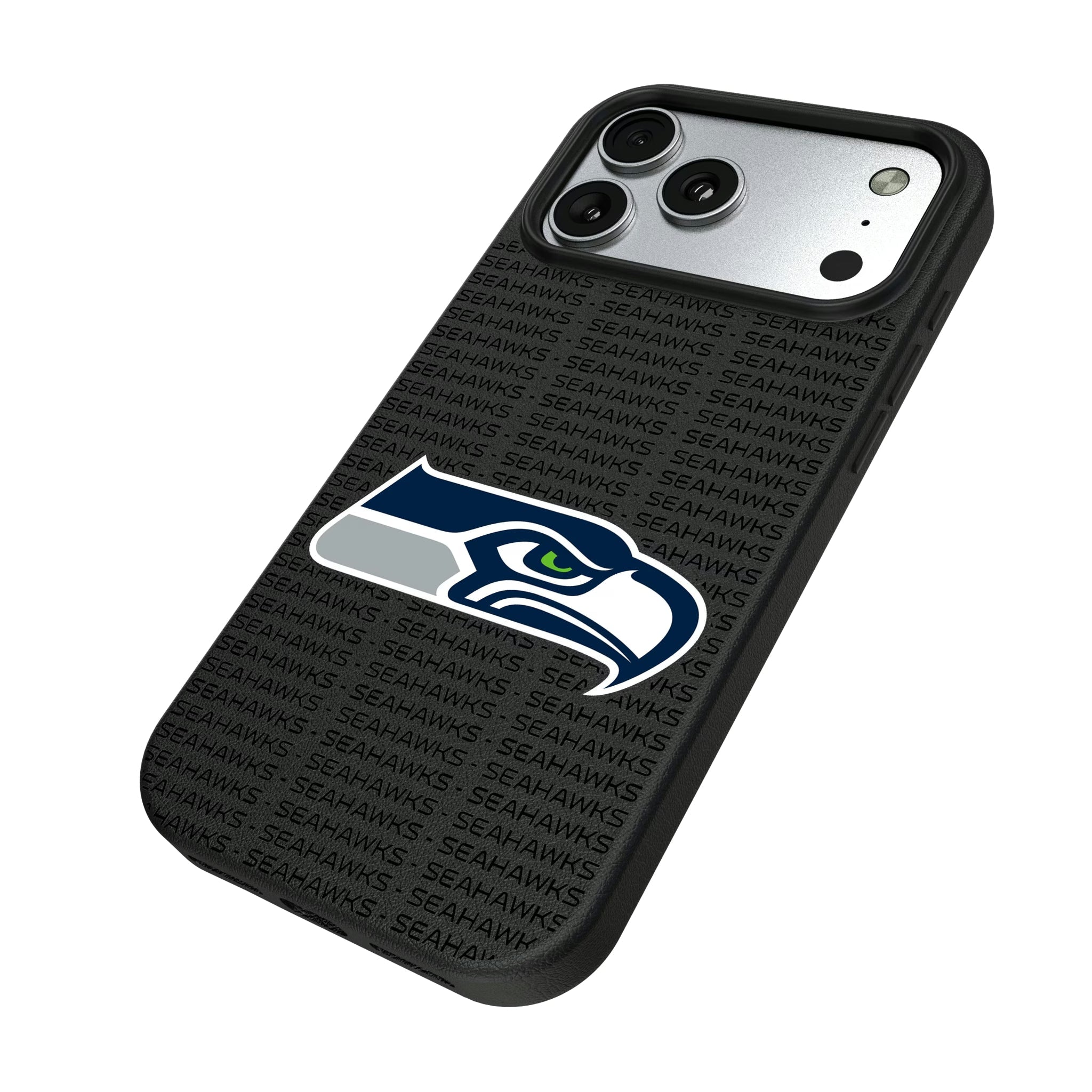 Seattle Seahawks Text Backdrop MagSafe Compatible Phone Case for Apple iPhone - Sports Gifts, Sports Memorabilia, Sports Collectibles, Fan Shop