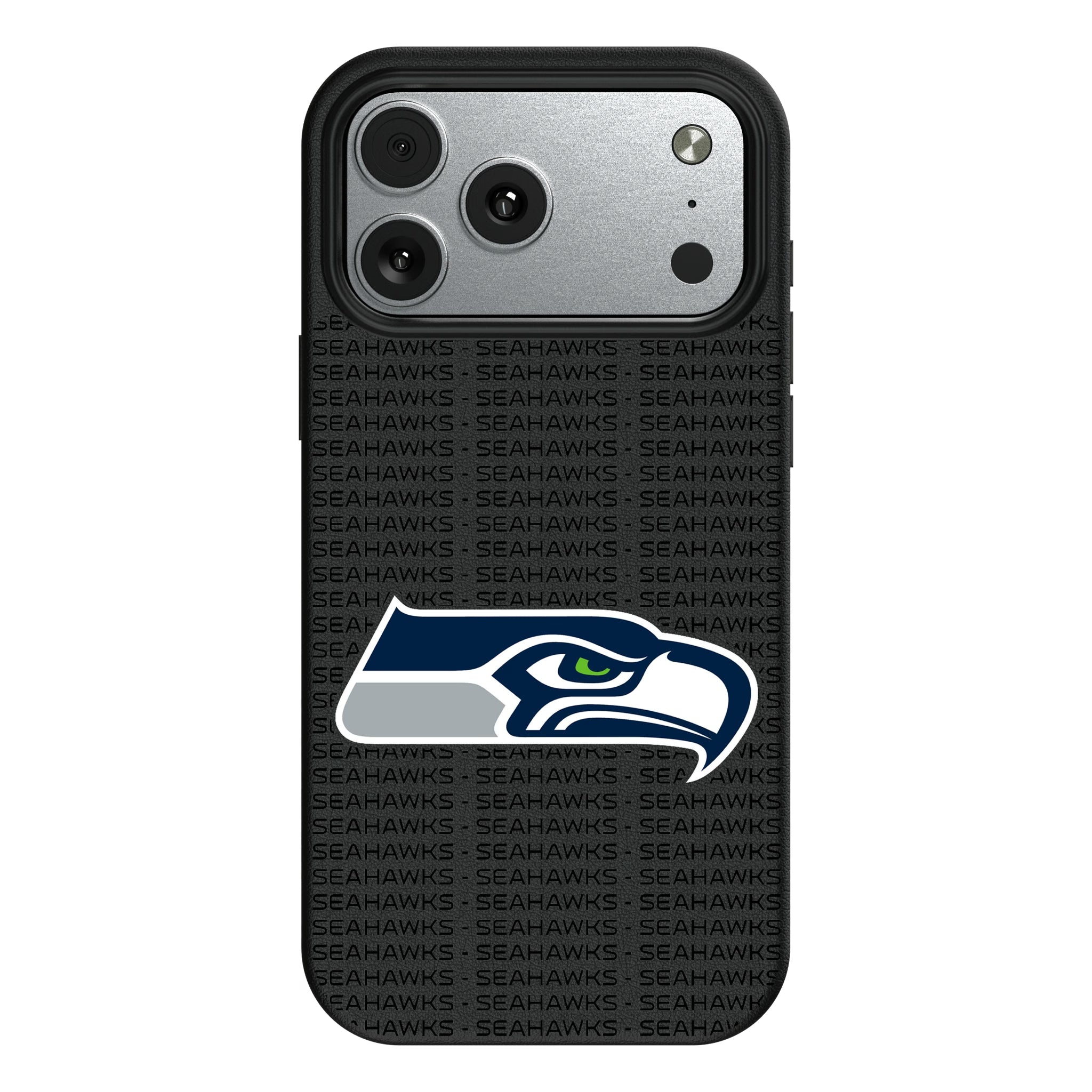 Seattle Seahawks Text Backdrop MagSafe Compatible Phone Case for Apple iPhone - Sports Gifts, Sports Memorabilia, Sports Collectibles, Fan Shop