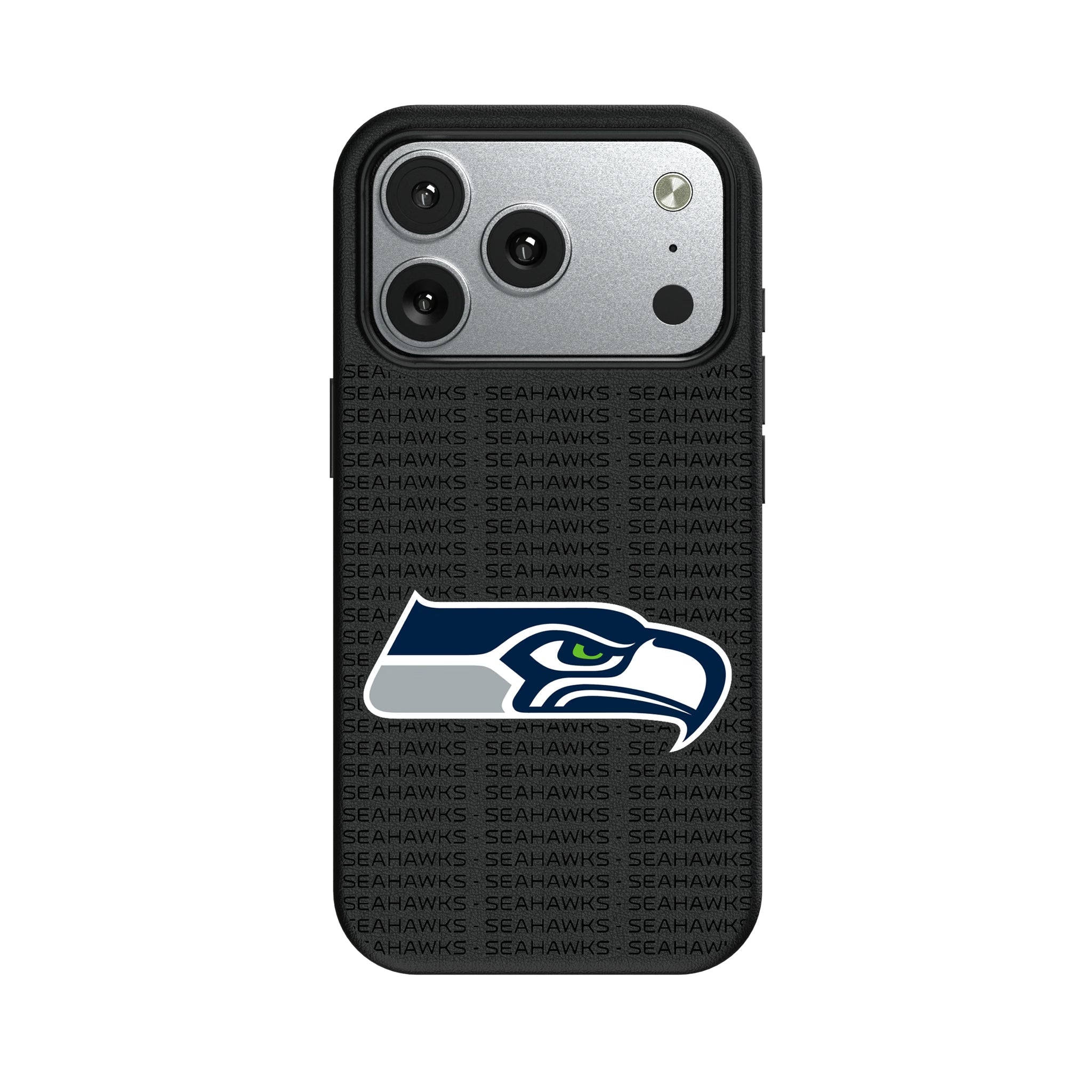 Seattle Seahawks Text Backdrop MagSafe Compatible Phone Case for Apple iPhone - Sports Gifts, Sports Memorabilia, Sports Collectibles, Fan Shop