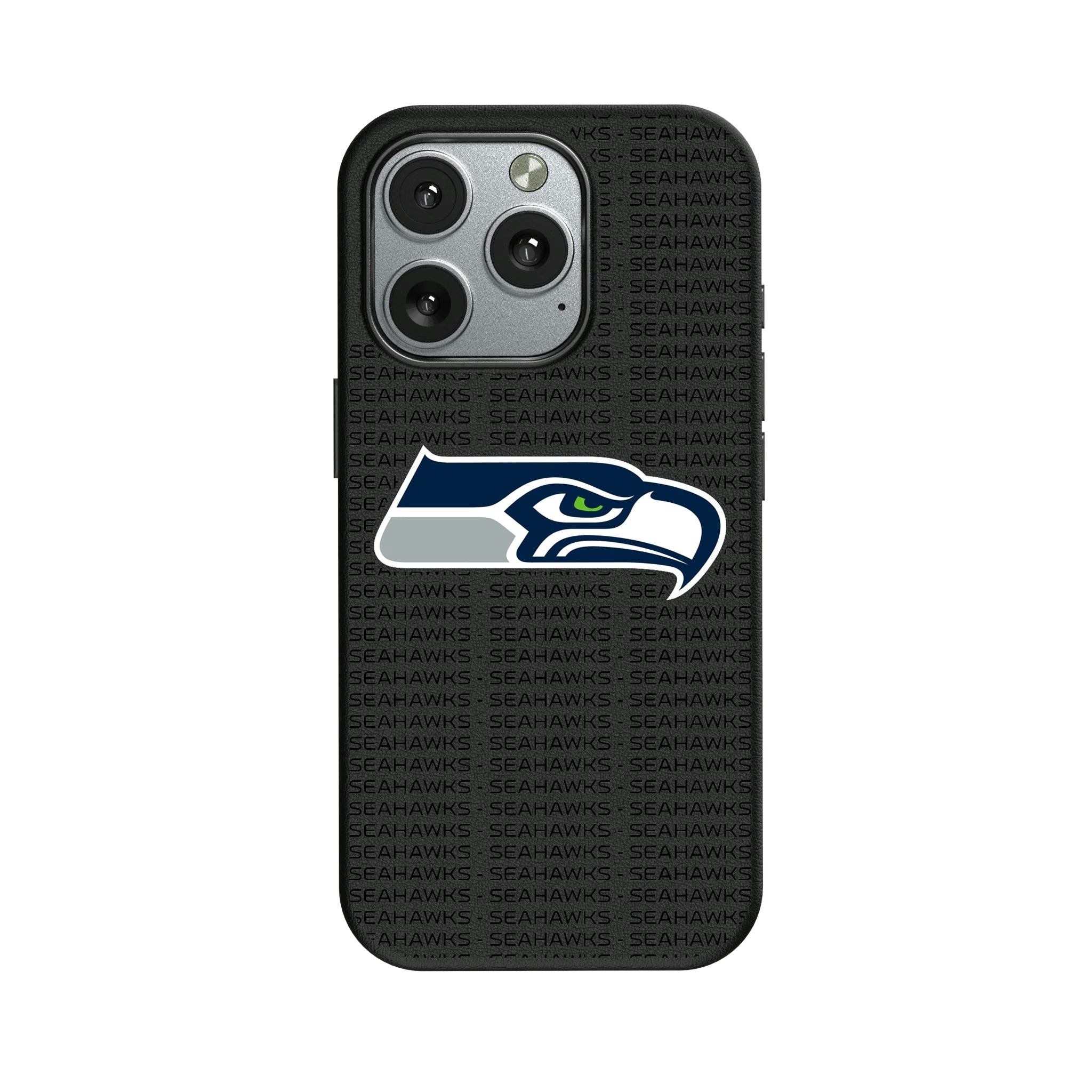 Seattle Seahawks Text Backdrop MagSafe Compatible Phone Case for Apple iPhone - Sports Gifts, Sports Memorabilia, Sports Collectibles, Fan Shop