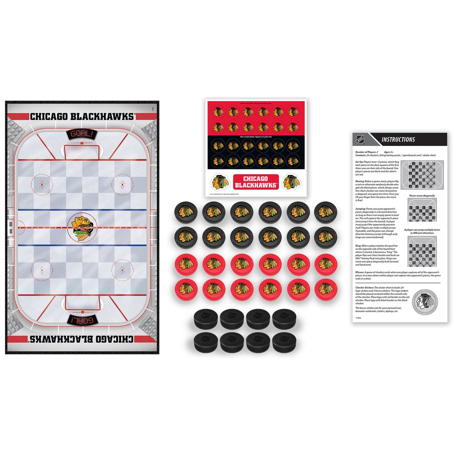 Chicago Blackhawks Checkers Game - Sports Gifts, Sports Memorabilia, Sports Collectibles, Fan Shop