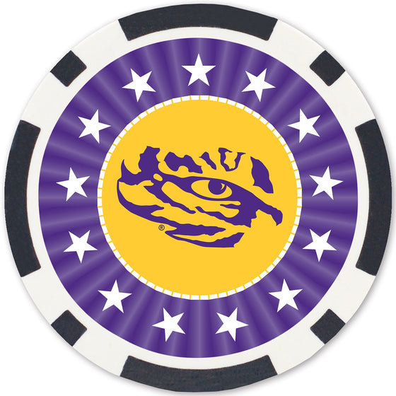 LSU Tigers 100 Piece Poker Chips - 757 Sports Collectibles