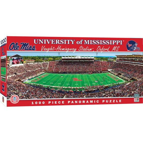 Ole Miss Rebels - 1000 Piece Panoramic Jigsaw Puzzle - 757 Sports Collectibles