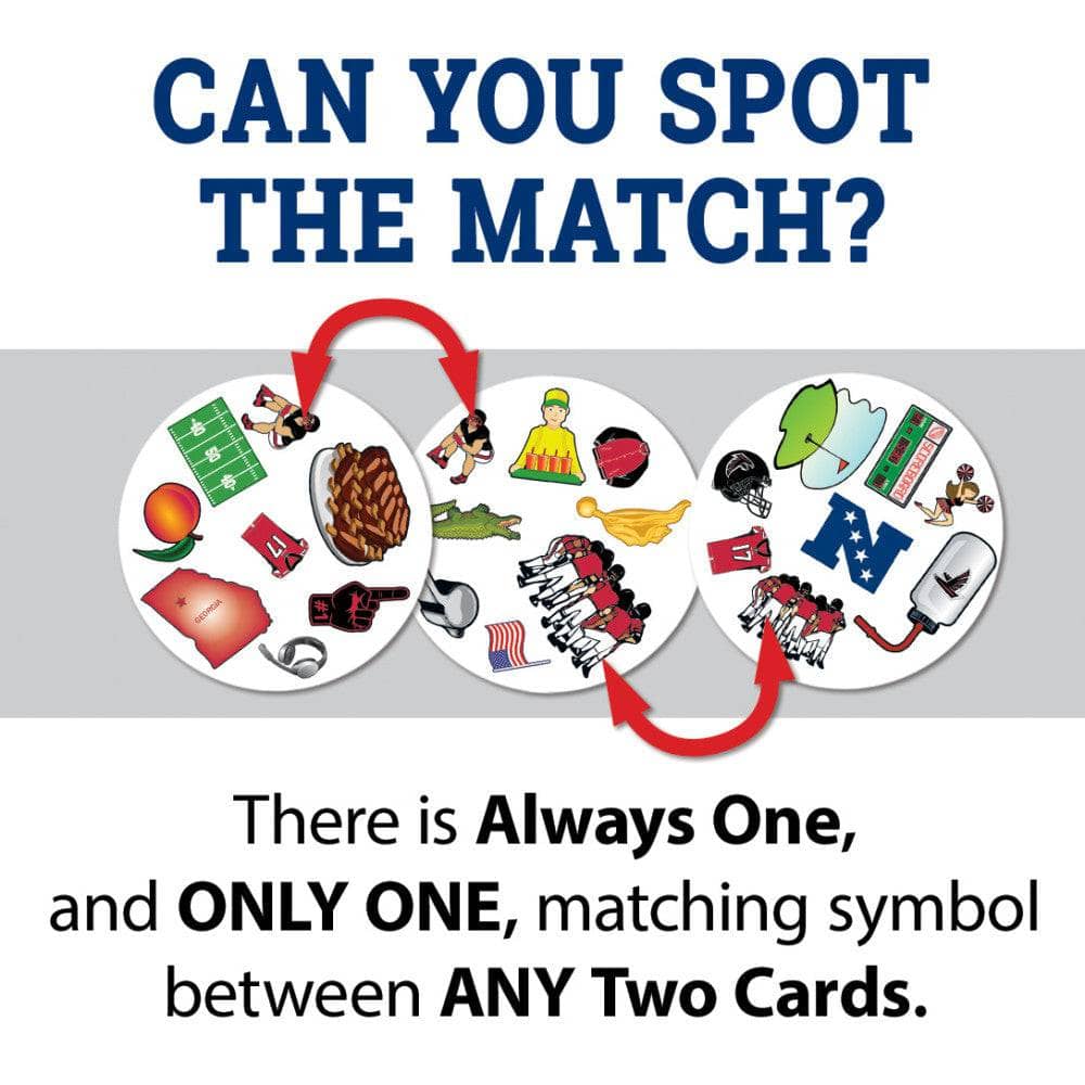 Atlanta Falcons Spot It! Card Game - Sports Gifts, Sports Memorabilia, Sports Collectibles, Fan Shop