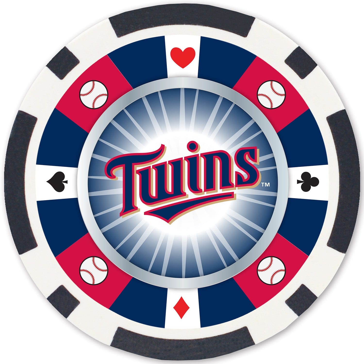 Minnesota Twins 100-Piece Poker Chip Set - Sports Gifts, Sports Memorabilia, Sports Collectibles, Fan Shop