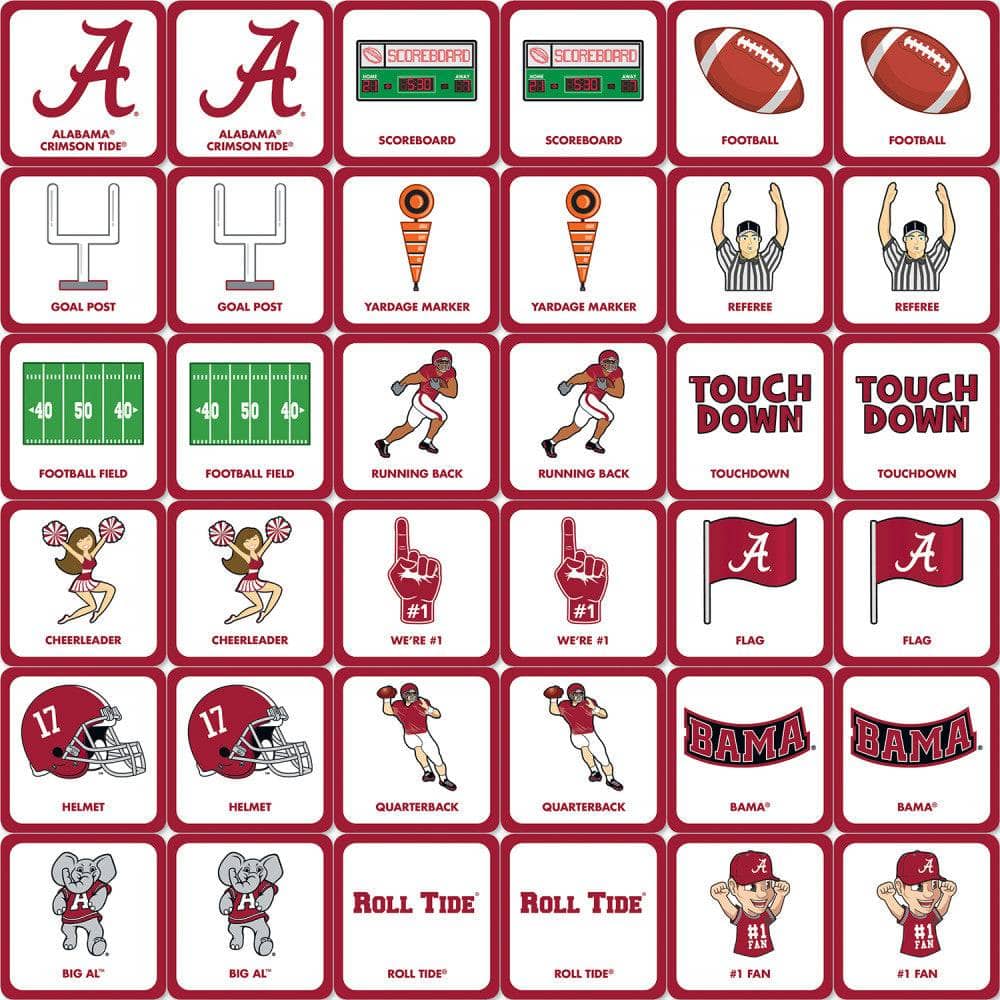 Alabama Crimson Tide Memory Match Game - Sports Gifts, Sports Memorabilia, Sports Collectibles, Fan Shop