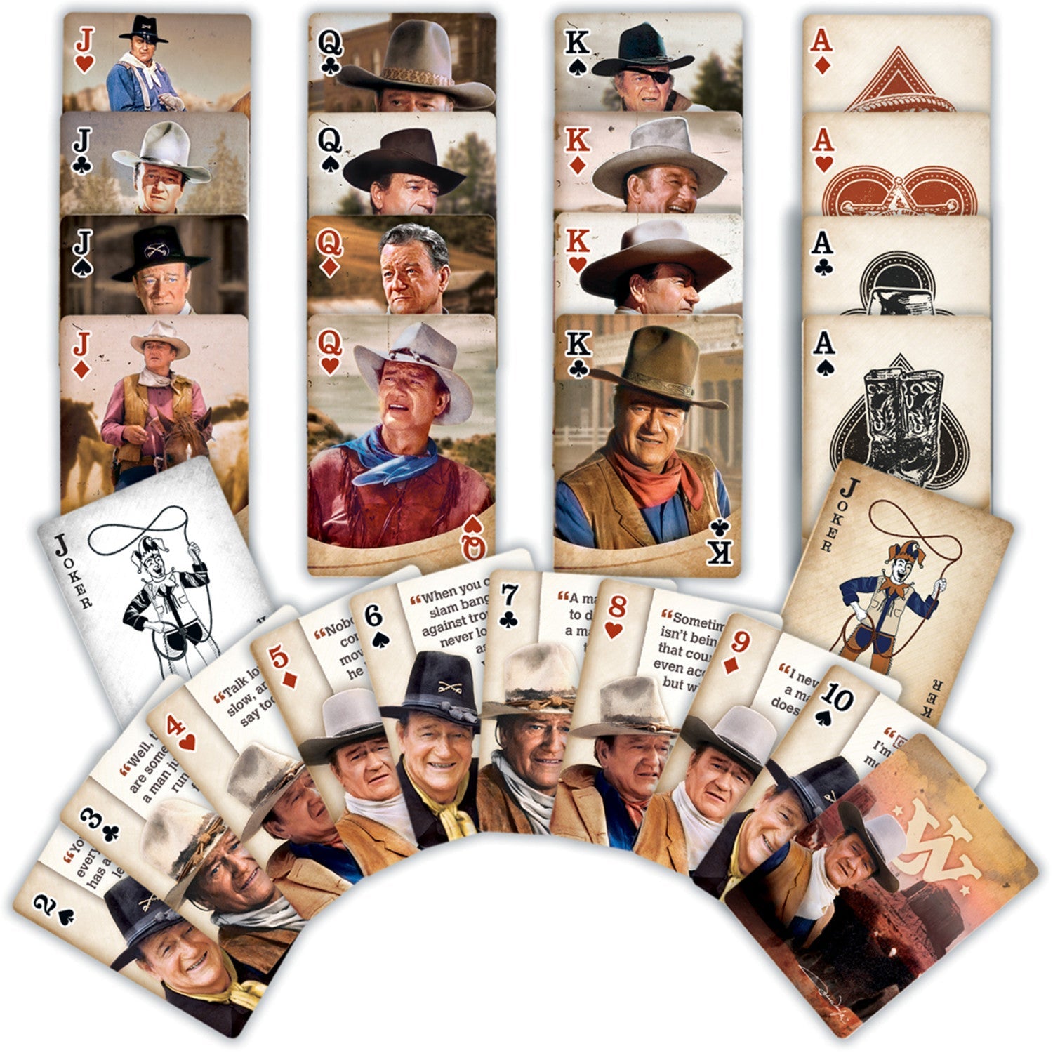 John Wayne Playing Cards - 54 Card Deck - 757 Sports Collectibles