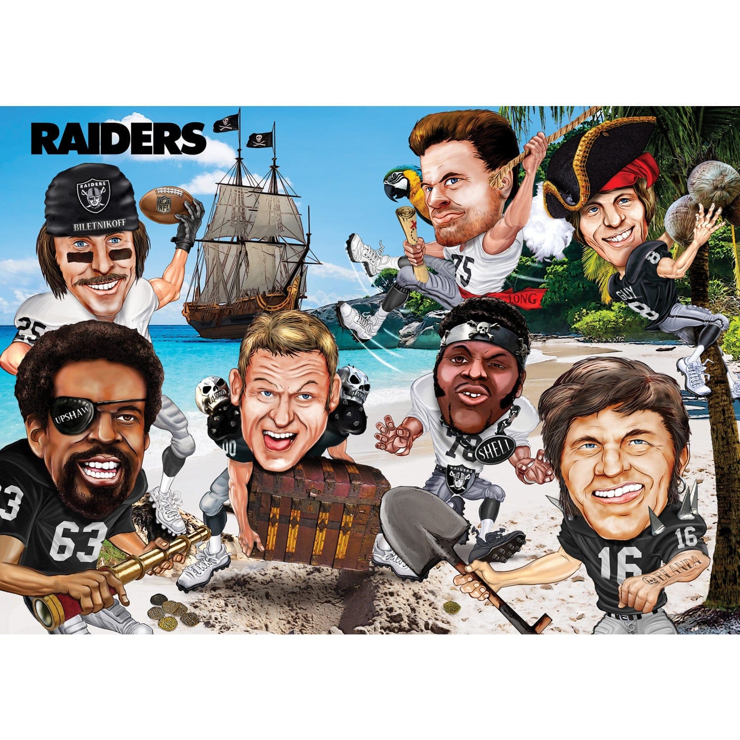 Las Vegas Raiders All-Time Greats 500-Piece Jigsaw Puzzle - Sports Gifts, Sports Memorabilia, Sports Collectibles, Fan Shop