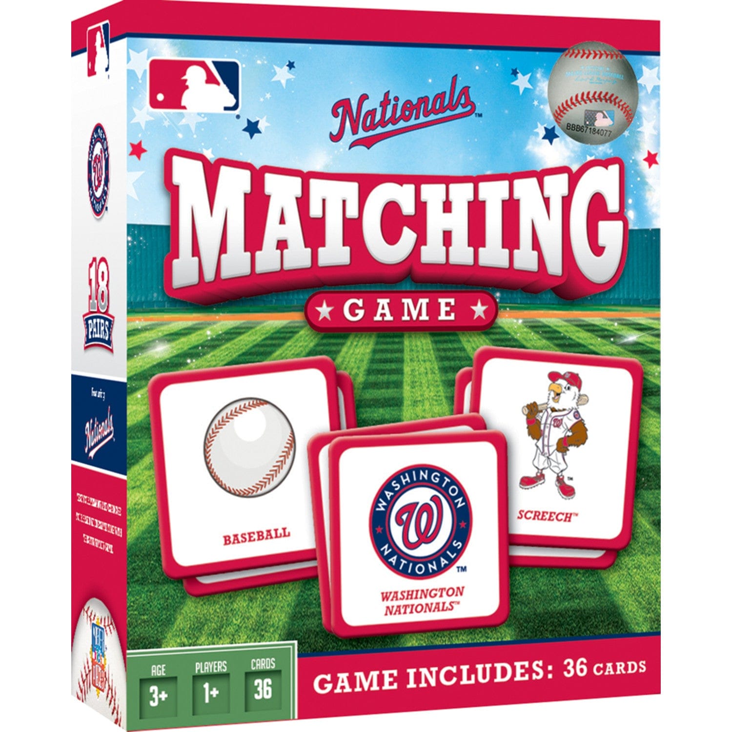 Washington Nationals Memory Matching Game - Sports Gifts, Sports Memorabilia, Sports Collectibles, Fan Shop